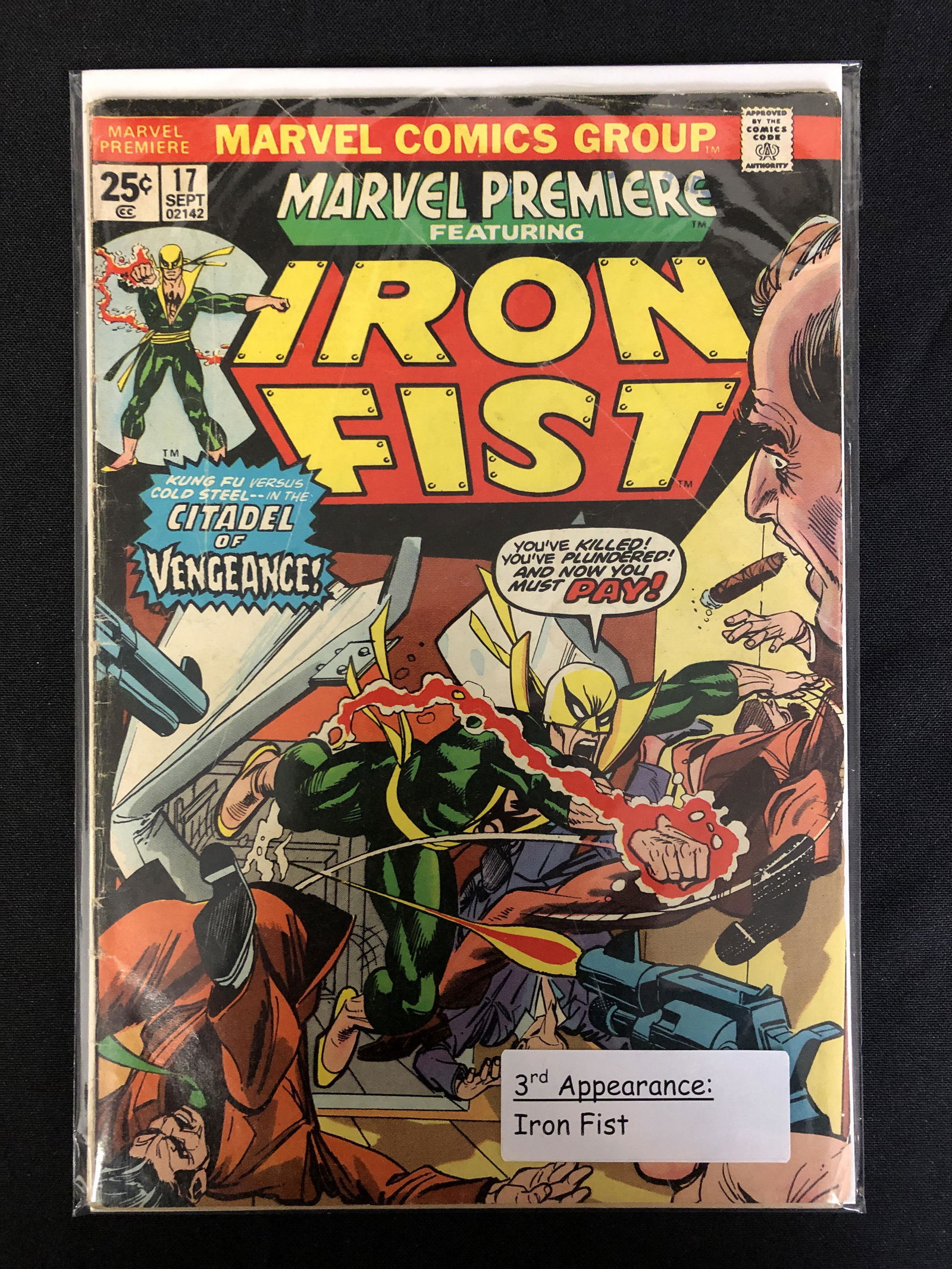 MARVEL PREMIERE #17 Featuring Iron Fist (MARVEL COMICS) (1 of 1)