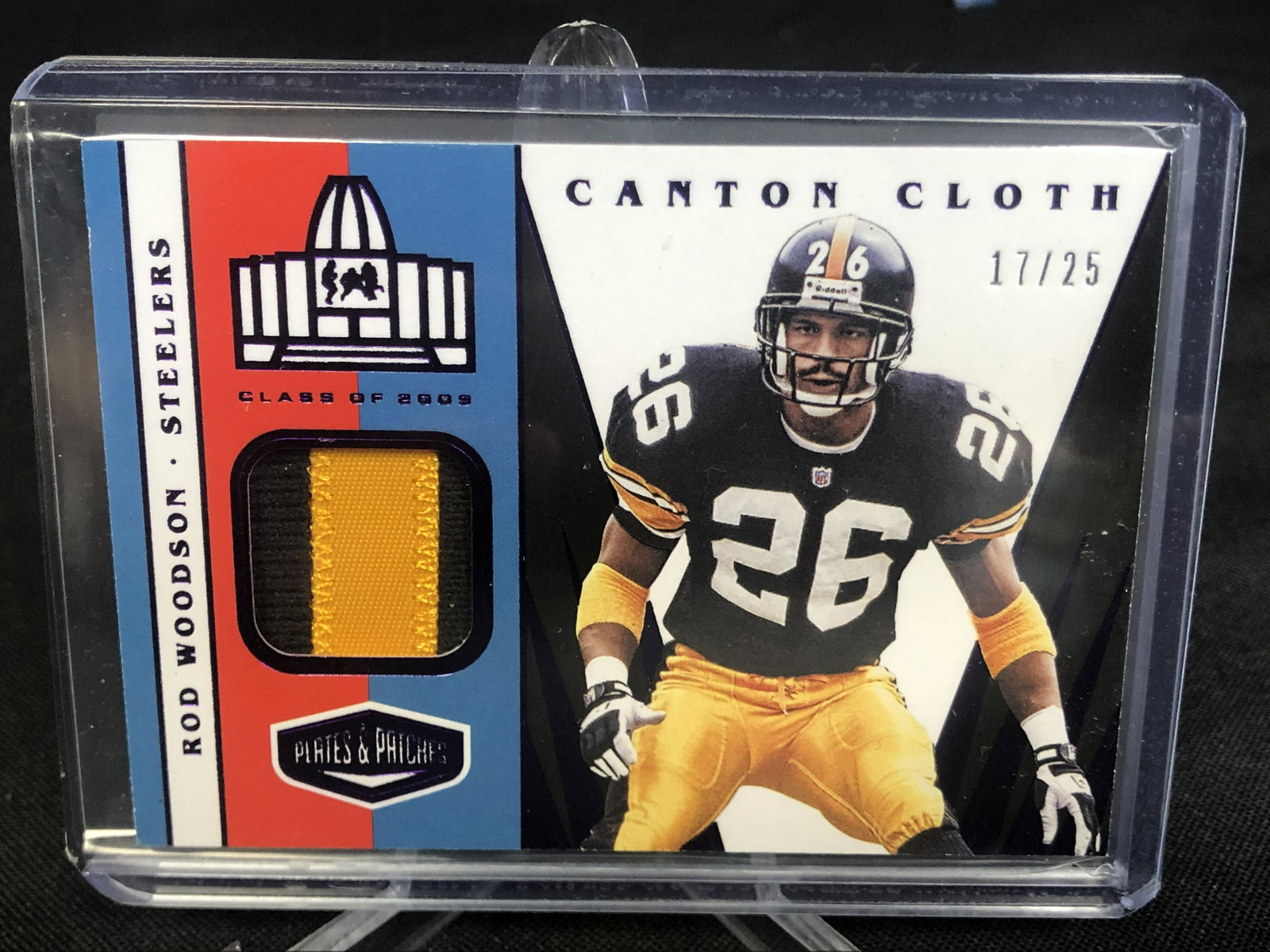 2020 PANINI PLATES & PATCHES FOOTBALL #CC-13 ROD: 2020 PANINI PLATES & PATCHES FOOTBALL #CC-13 ROD WOODSON CANTON CLOTH 17/25
