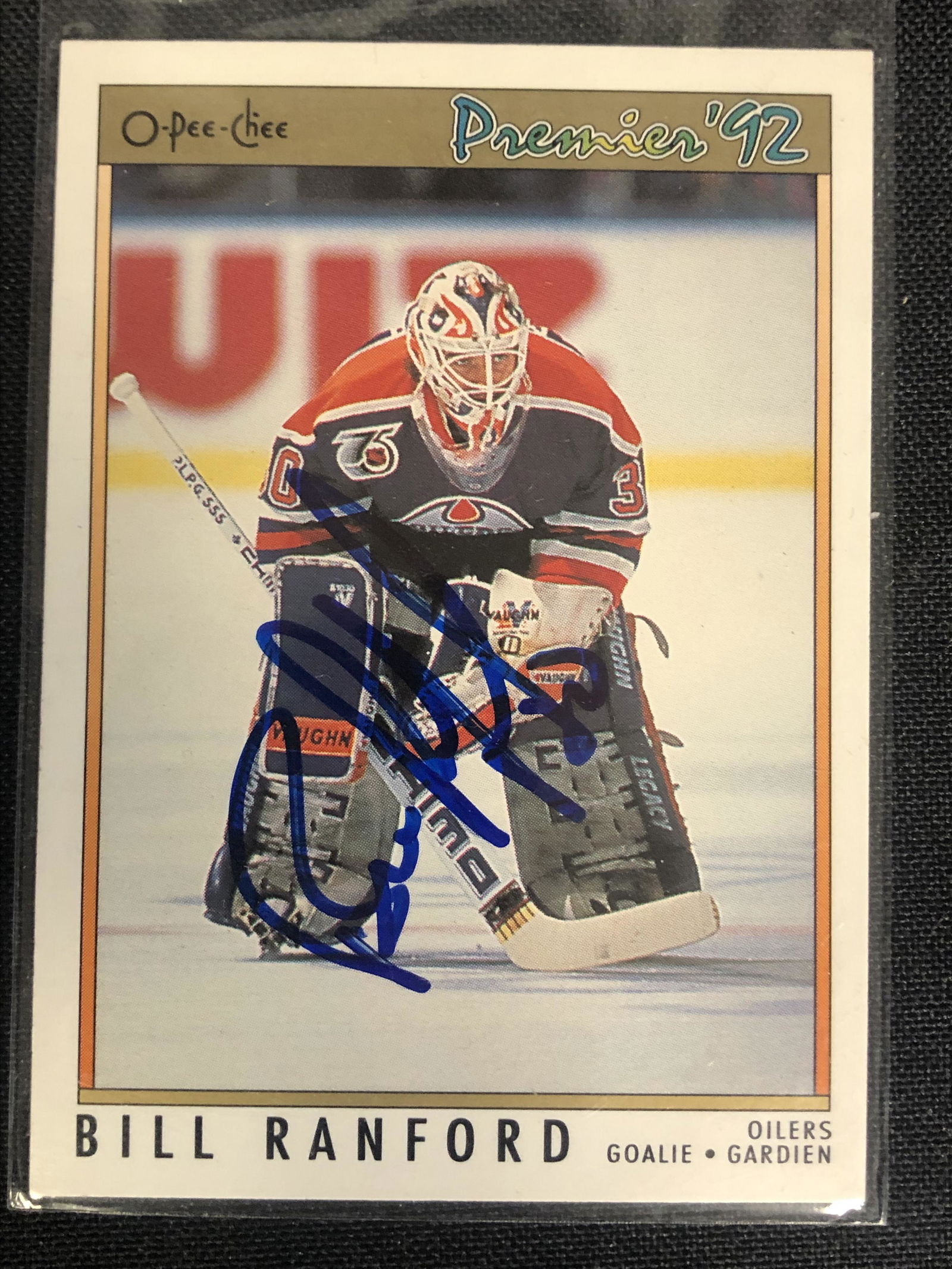 BILL RANFORD SIGNED 1992 O-PEE-CHEE PREMIER CARD #18 (1 of 1)