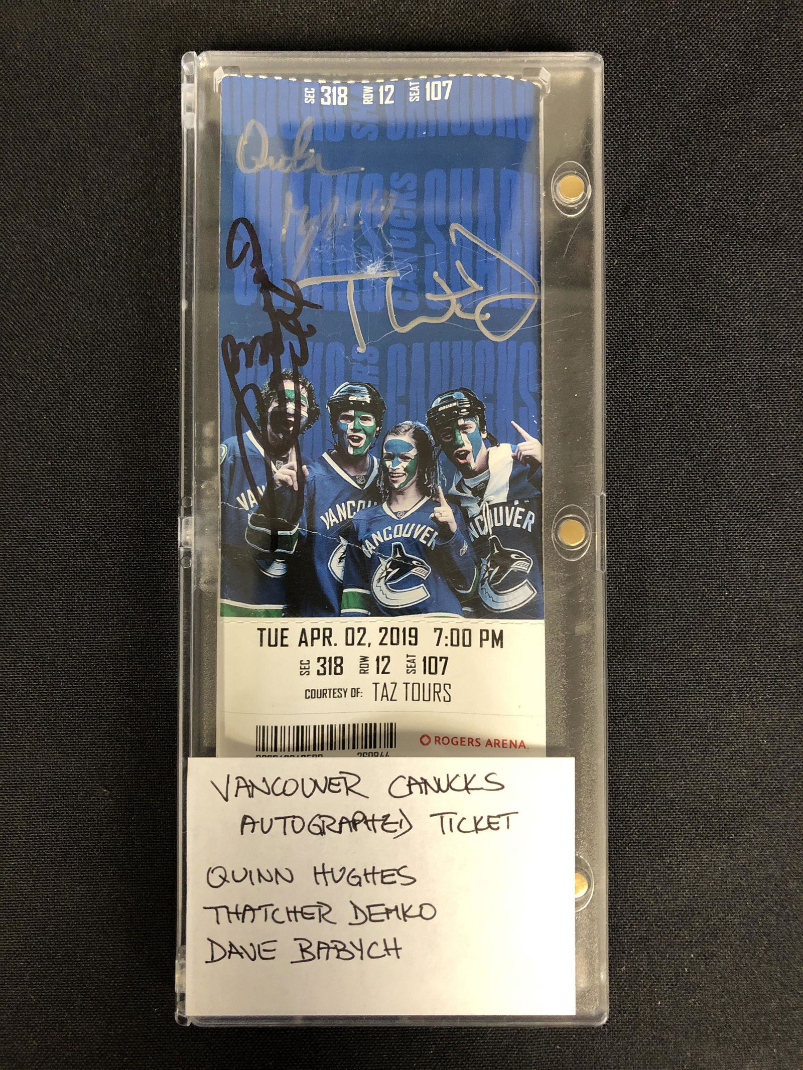 QUINN HUGHES/ THATCHER DEMKO/ DAVE BABICH SIGNED (1 of 1)