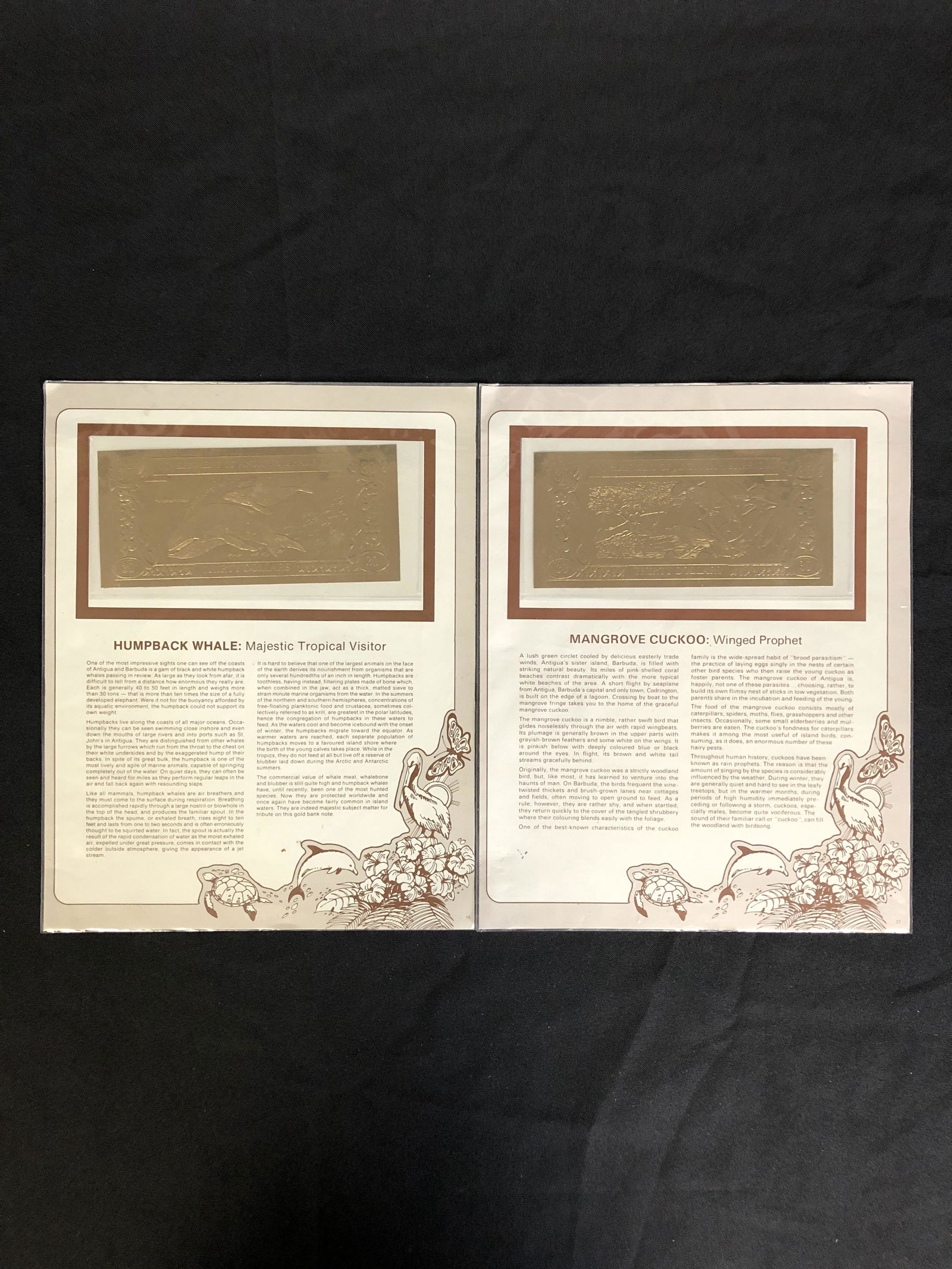 LOT OF 2 24KT GOLD LEAF BILL LOT (1 of 1)