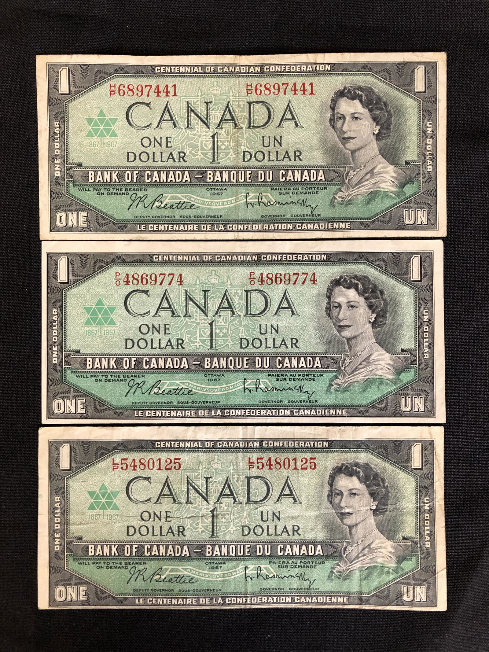 1967 CANADIAN DOLLAR BILL LOT (1 of 2)