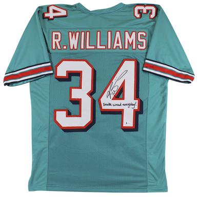 RICKY WILLIAMS SIGNED MIAMI DOLPHONS JERSEY WITH (1 of 3)