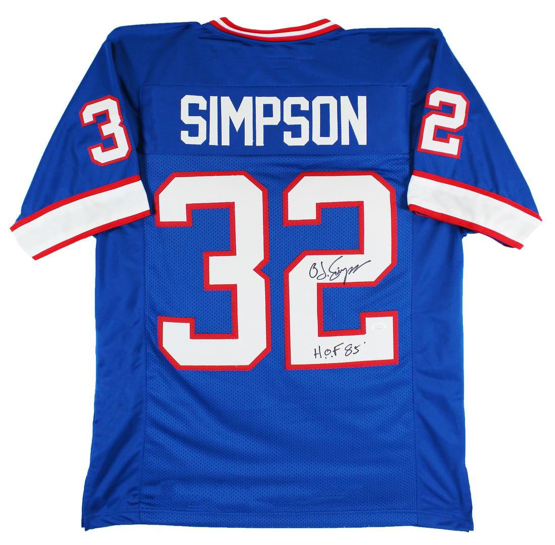O.J SIMPSON SIGNED BUFFALO BILLS JERSEY HOF INSCRIPTION (1 of 3)