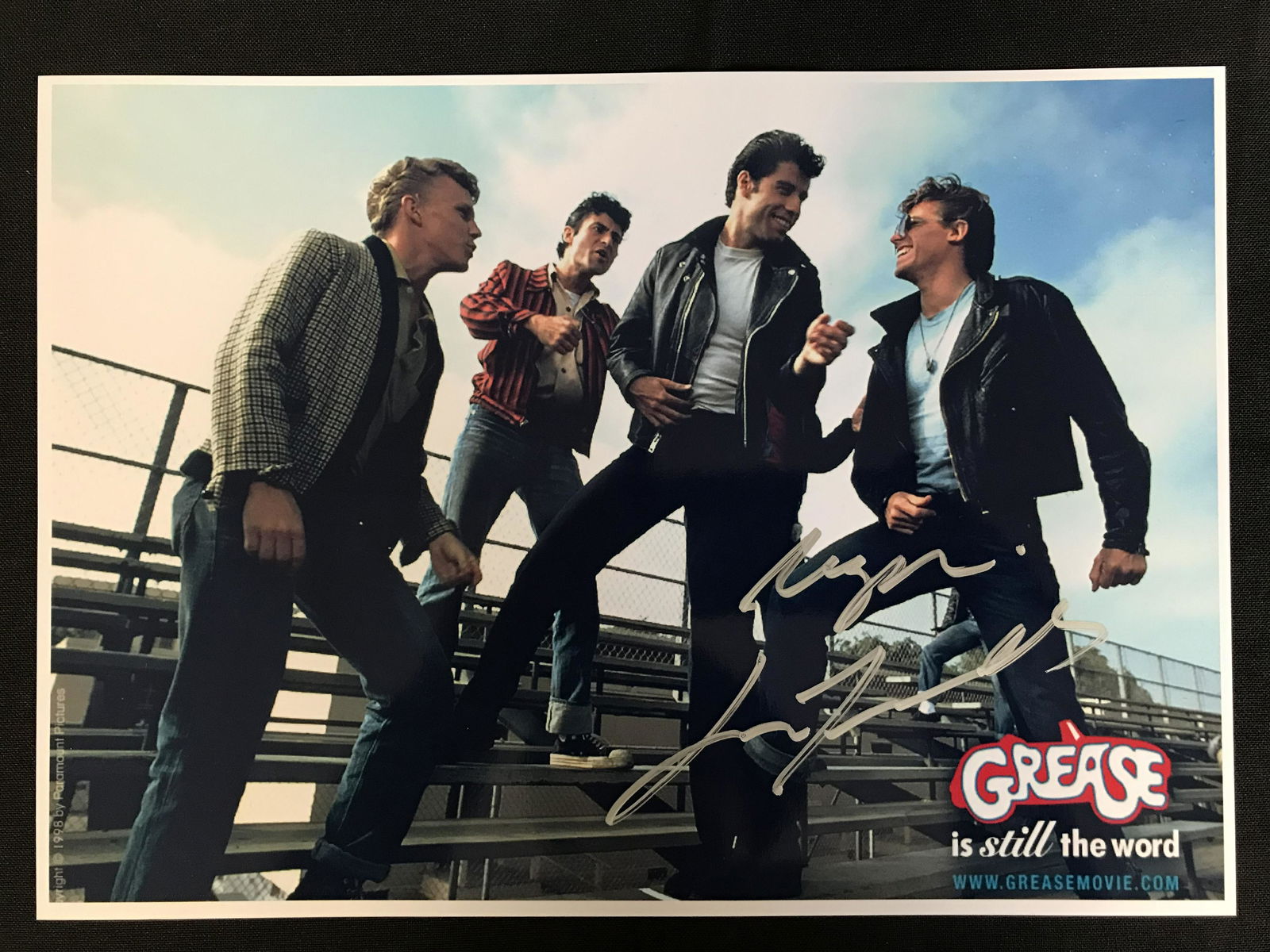 JOHN TRAVOLTA SIGNED GREASE 8X10 MOVIE POSTER (RA COA) (1 of 3)