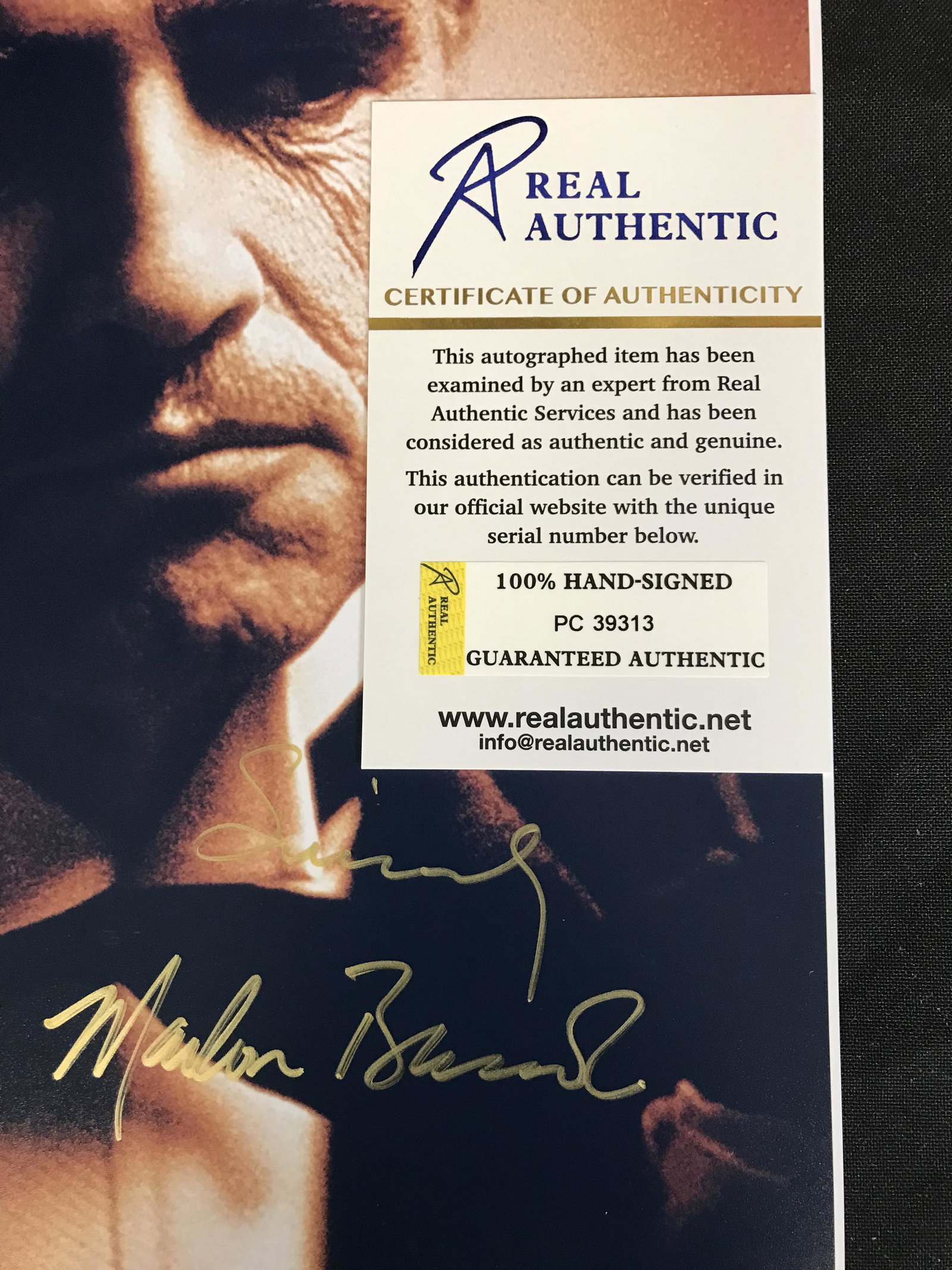 MARLON BRANDO SIGNED GODFATHER 8 X 10 ( RA COA): MARLON BRANDO SIGNED GODFATHER 8 X 10 ( RA COA)
