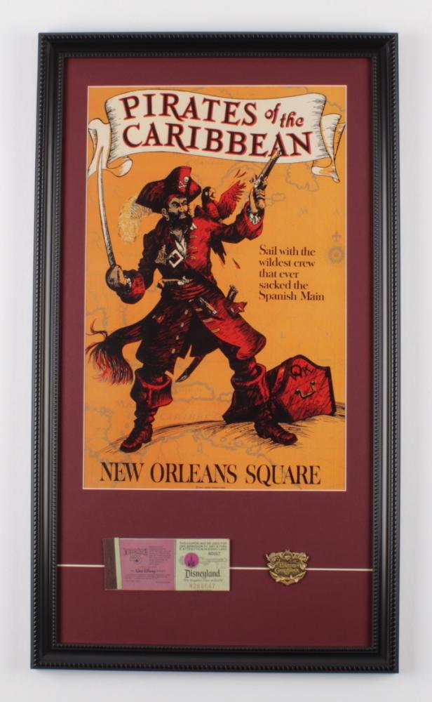DISNEY PIRATES OF THE CARIBBEAN FRAMED POSTER W/DISNEYL (1 of 3)
