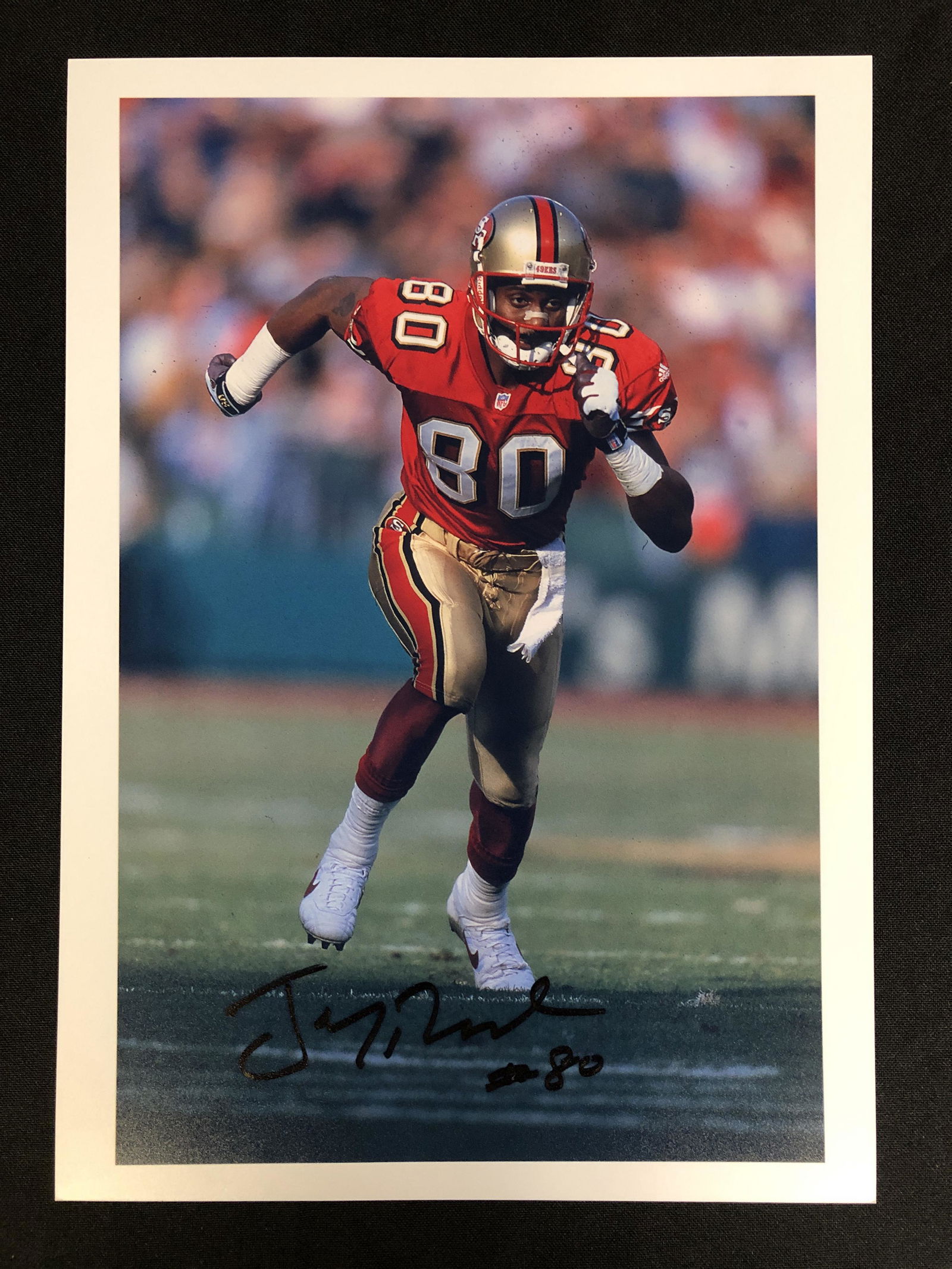 JERRY RICE SIGNED 8X10 PHOTO (REAL AUTHENTIC COA) (1 of 3)