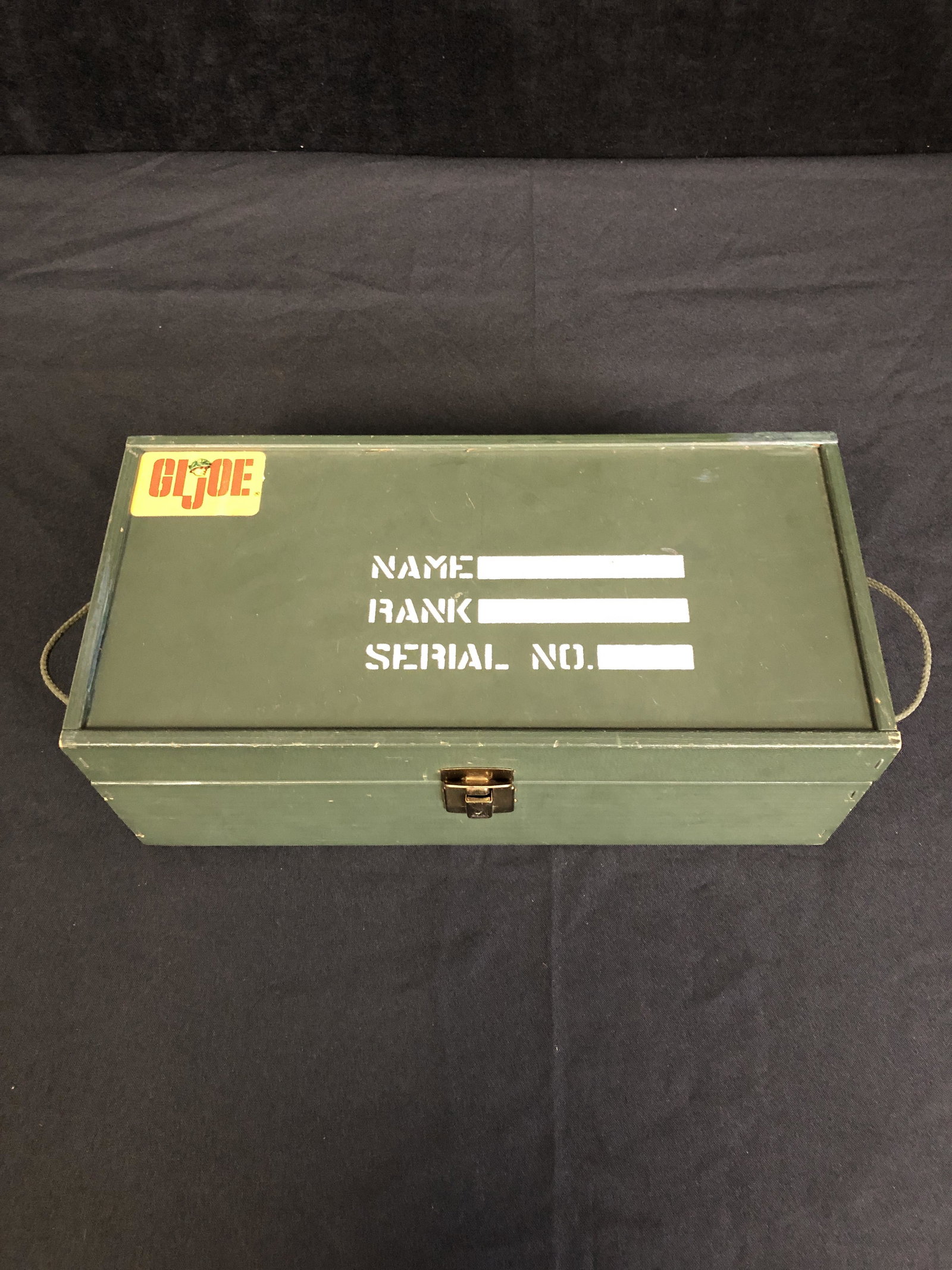 VINTAGE HASBRO GIJOE ACTION SOLDIER FOOTLOCKER NAME: VINTAGE HASBRO GIJOE ACTION SOLDIER FOOTLOCKER NAME RANK SERIAL NUMBER
