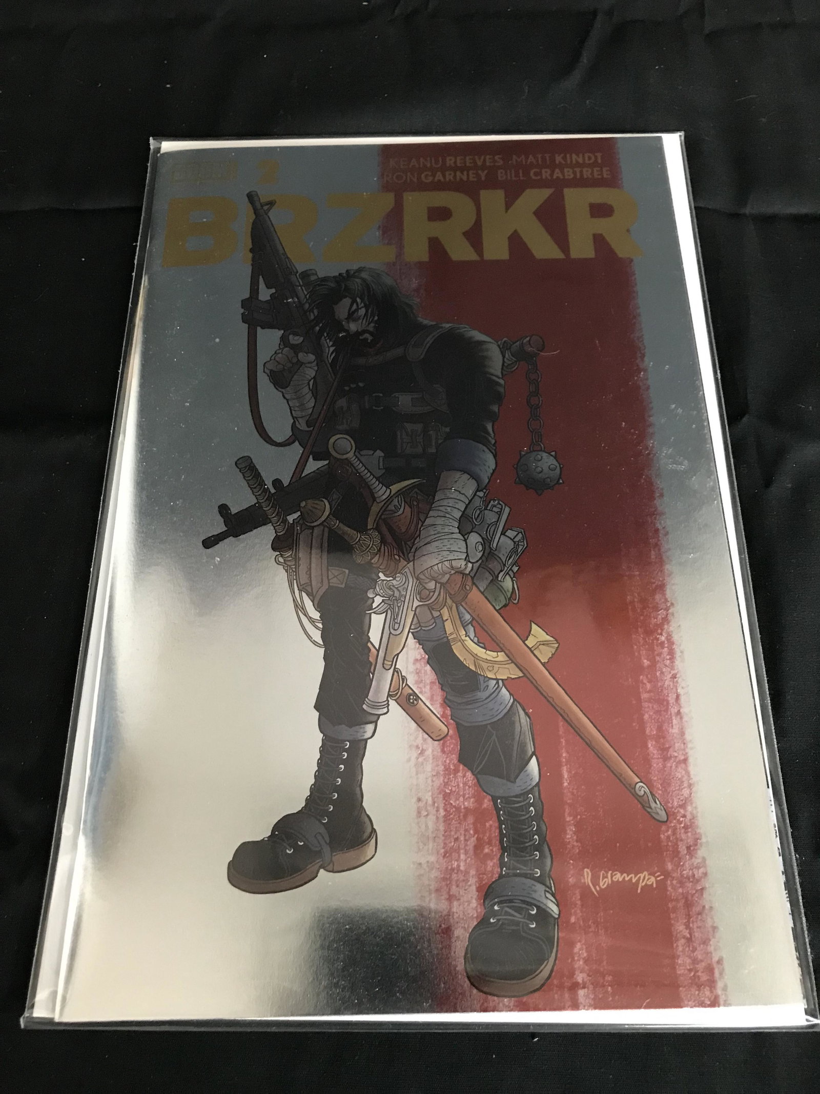 BRZRKR NO. 1 RARE 1:25 FOIL VARIANT COMIC KEANNU REAVES: BRZRKR NO. 1 RARE 1:25 FOIL VARIANT COMIC KEANNU REAVES