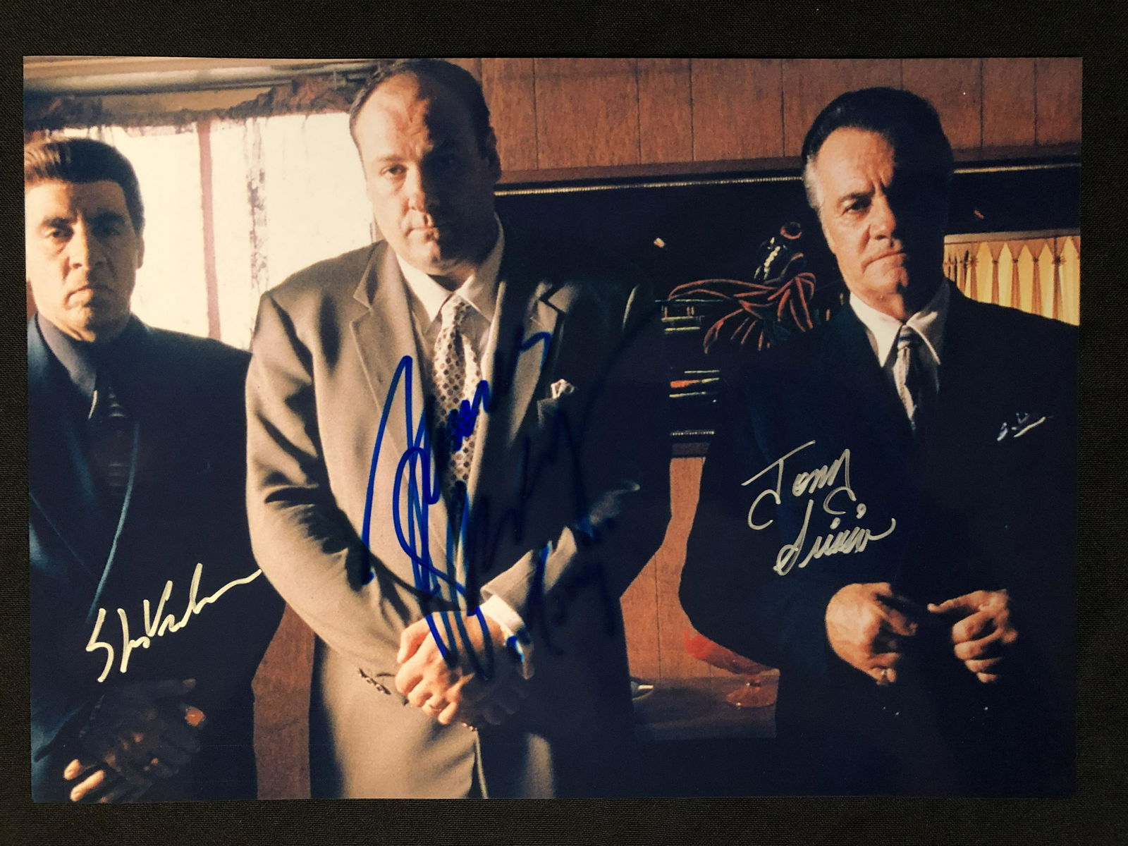 THE SOPRANOS MULTI SIGNED 8X10 PHOTO w/ JAMES GANDOLFIN (1 of 3)