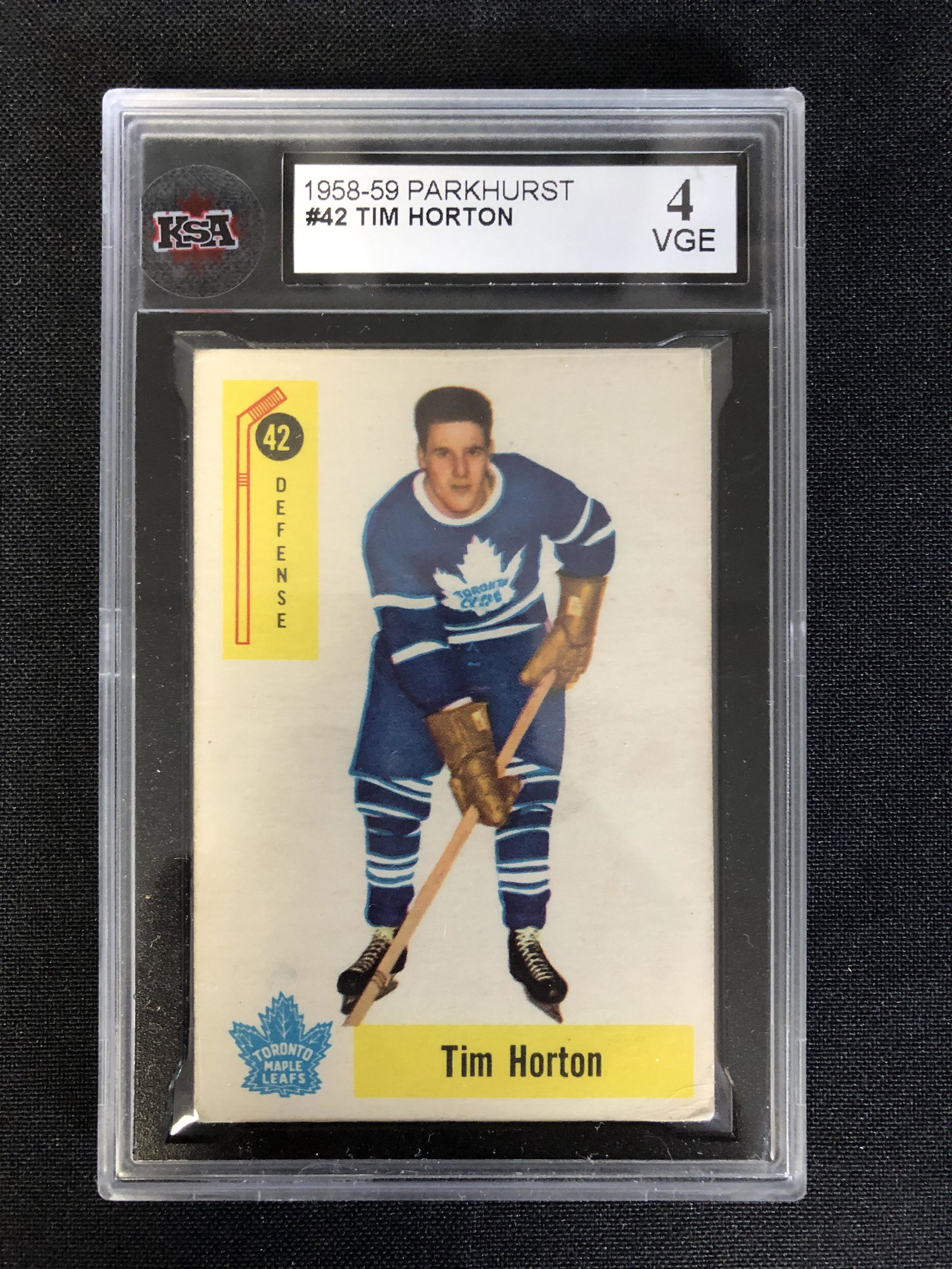 1958-59 PARKHURST #42 TIM HORTON (4 VGE): 1958-59 PARKHURST #42 TIM HORTON (4 VGE)