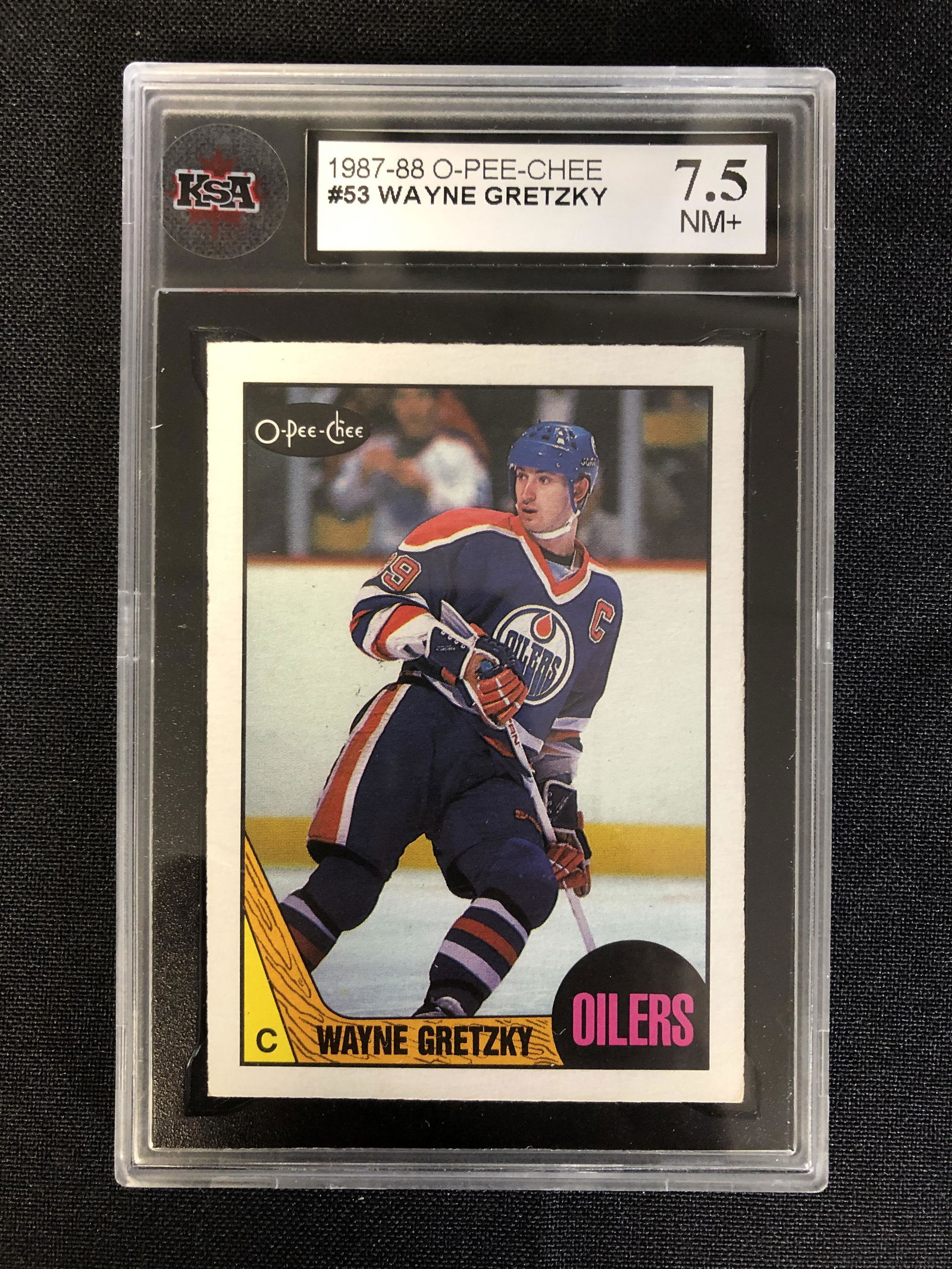 1987-88 O-PEE-CHEE #53 WAYNE GRETZKY (KSA 7.5) (1 of 2)