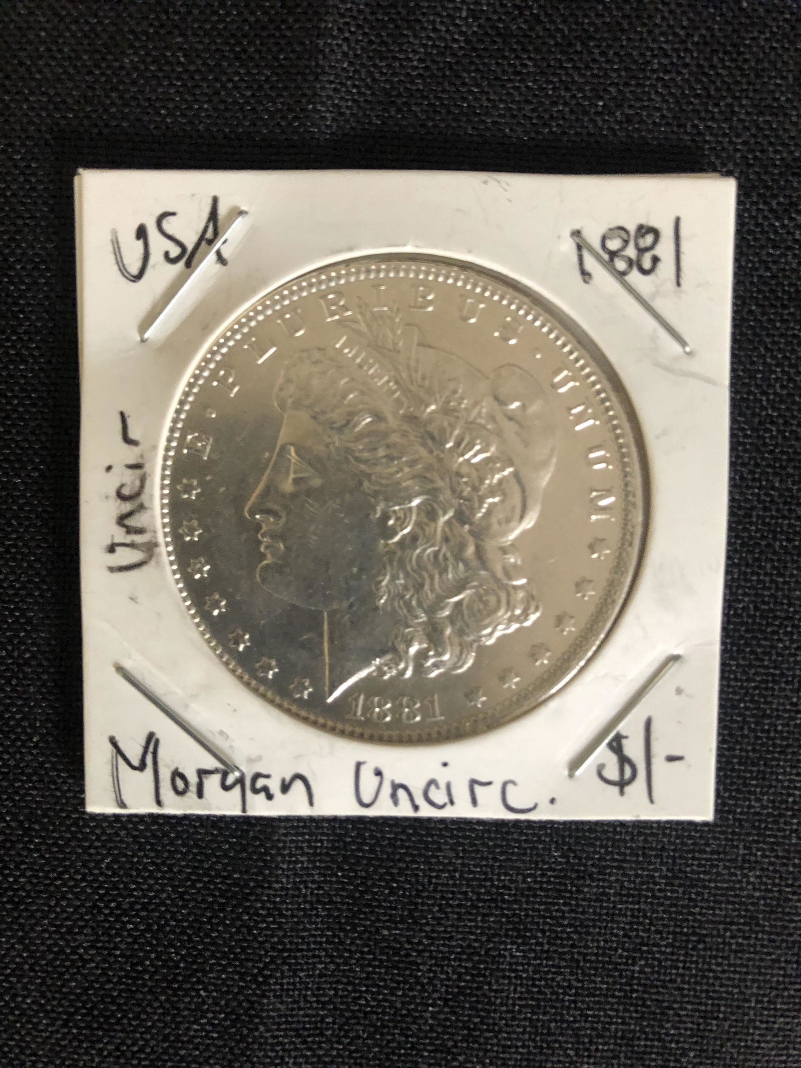 1881 USA MORGAN SILVER DOLLAR UNCIRCULATED (1 of 1)