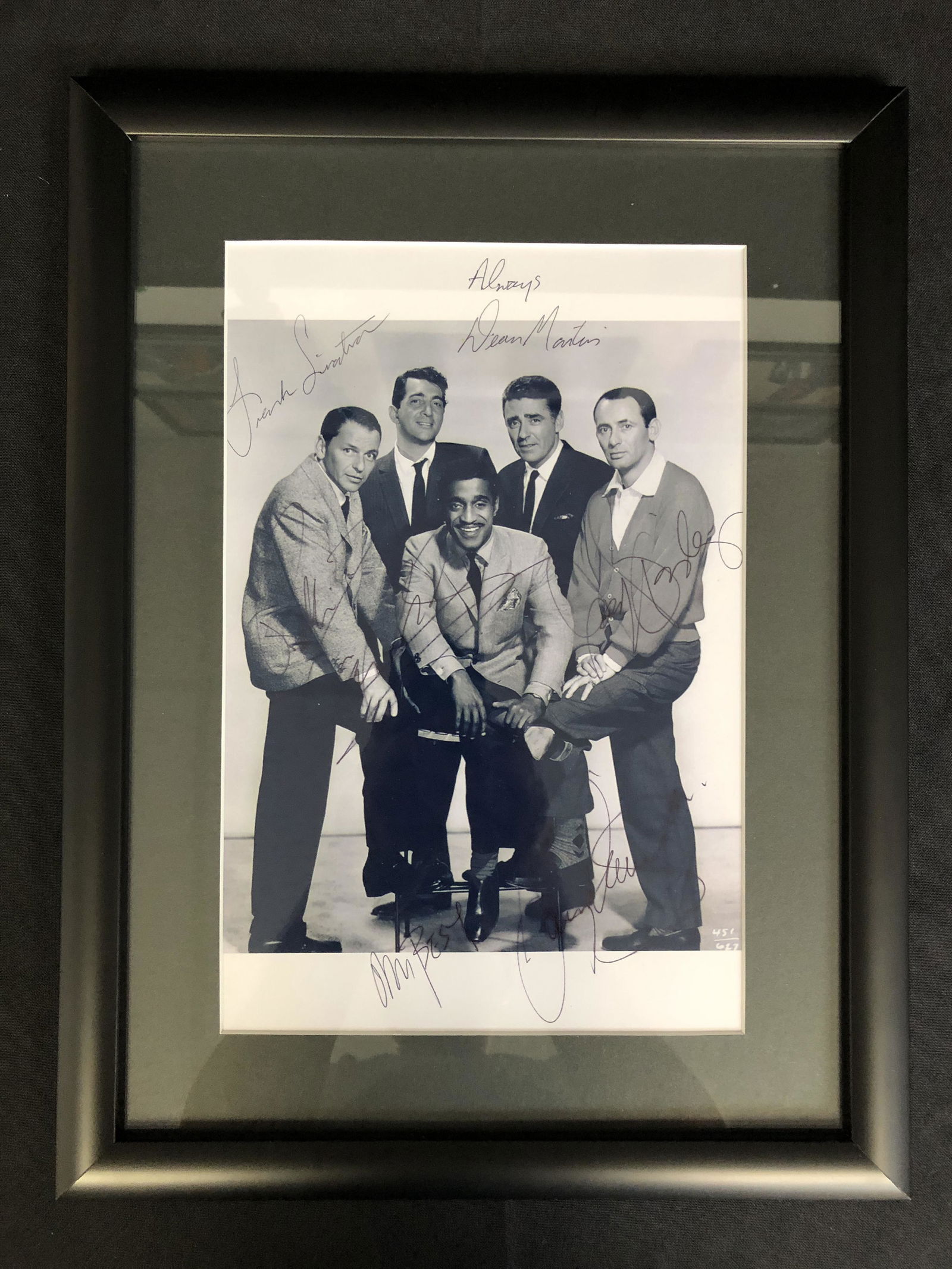 THE RAT PACK MULTI-SIGNED FRAMED 8X10 PHOTO (RA COA) (1 of 2)
