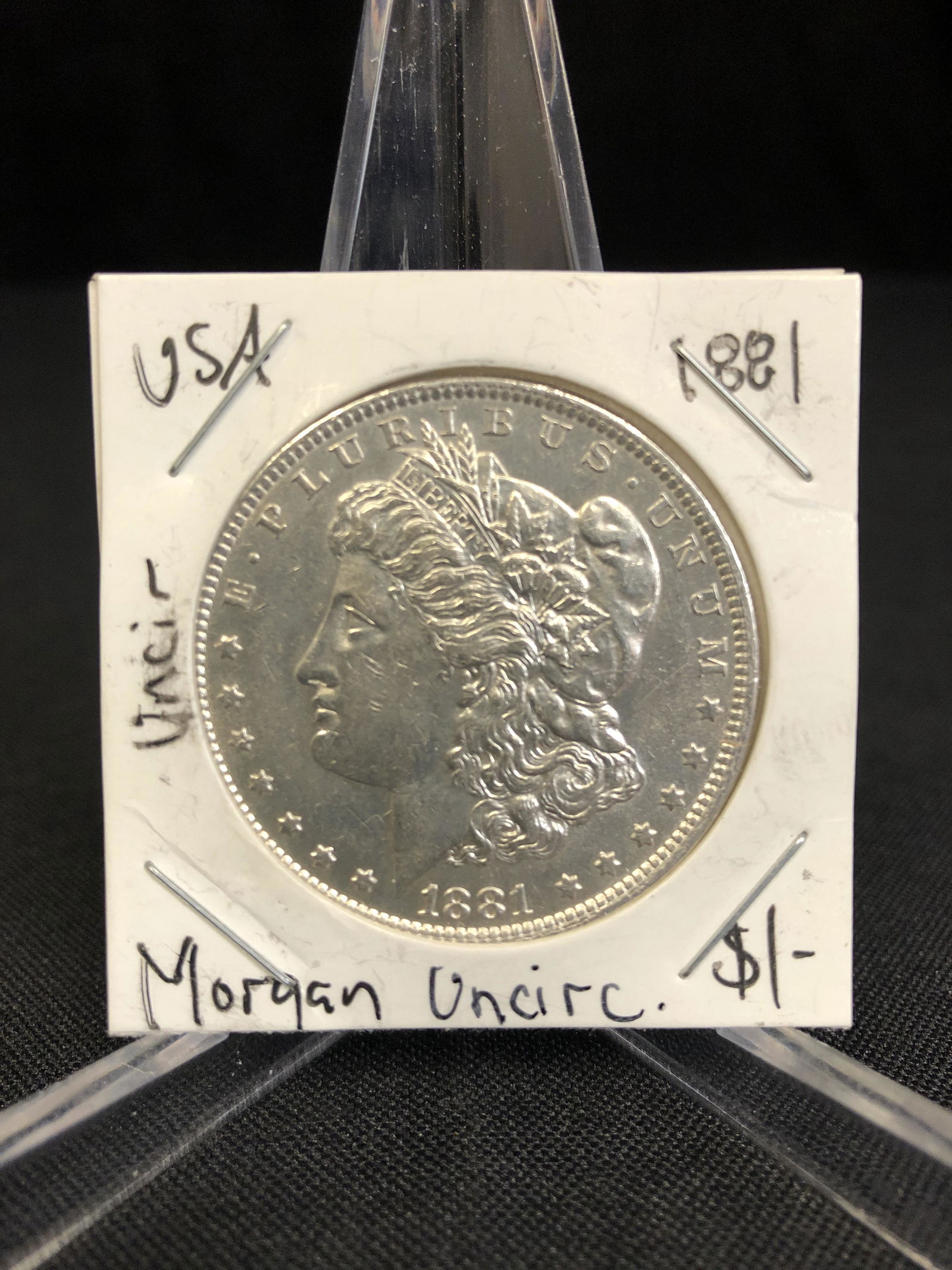 1881 USA MORGAN SILVER DOLLAR (UNCIRCULATED) (1 of 1)