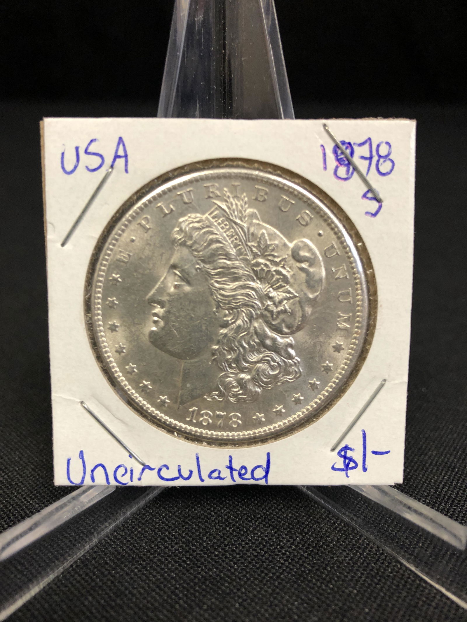 1878 USA MORGAN SILVER DOLLAR (SAN FRANCISCO MINTED) (1 of 1)