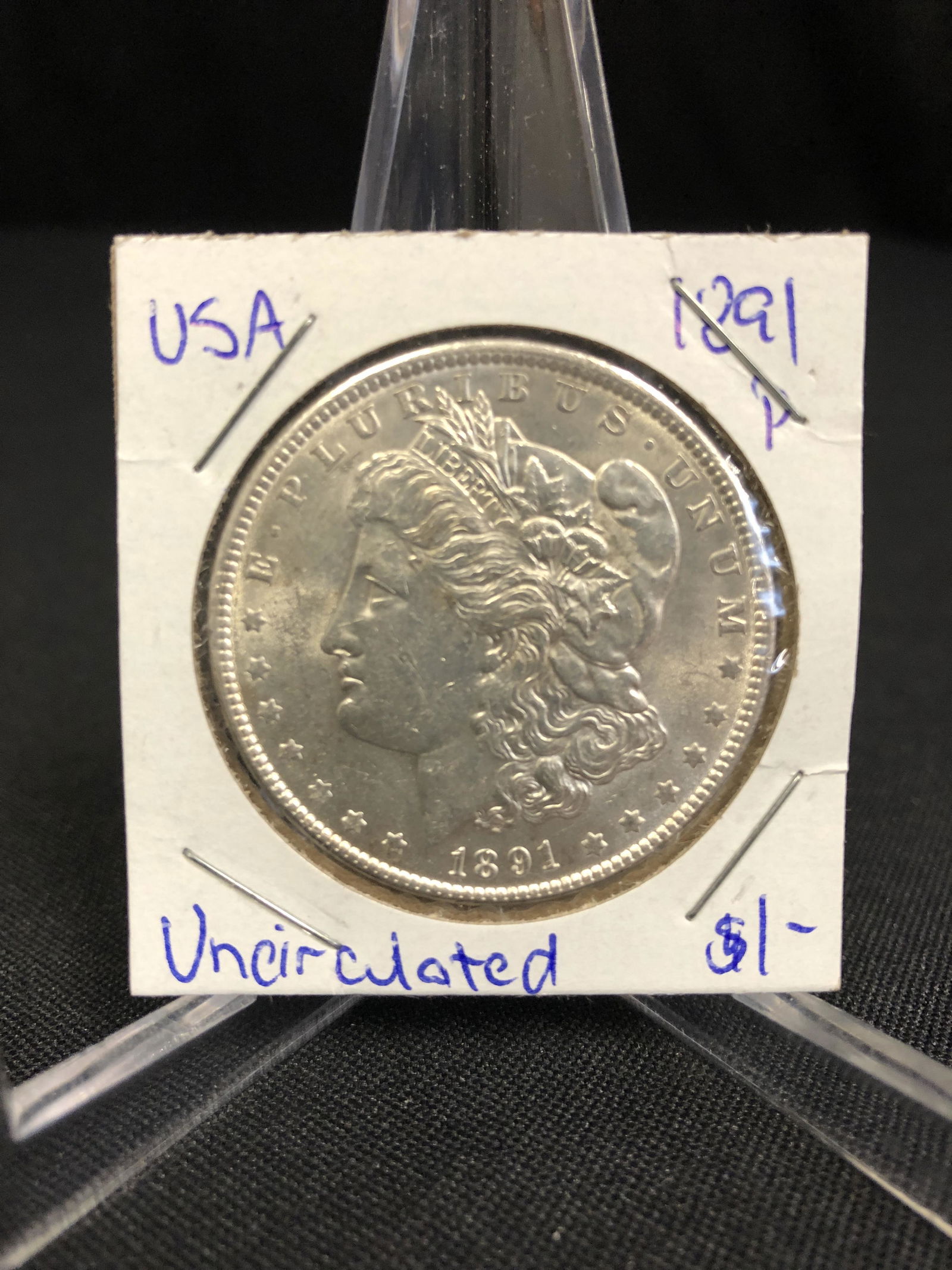 1891 USA MORGAN SILVER DOLLAR (Uncirculated) (1 of 1)