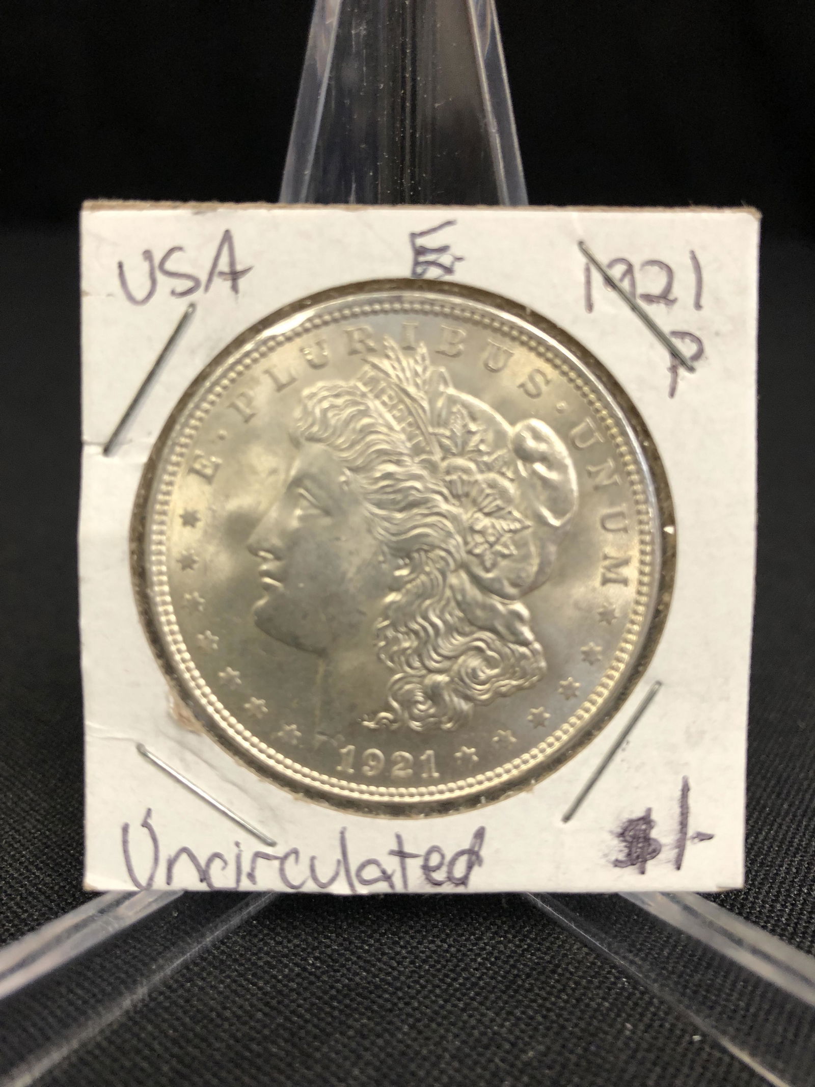 1921 USA MORGAN SILVER DOLLAR (PHILADELPHIA MINTED) (1 of 1)
