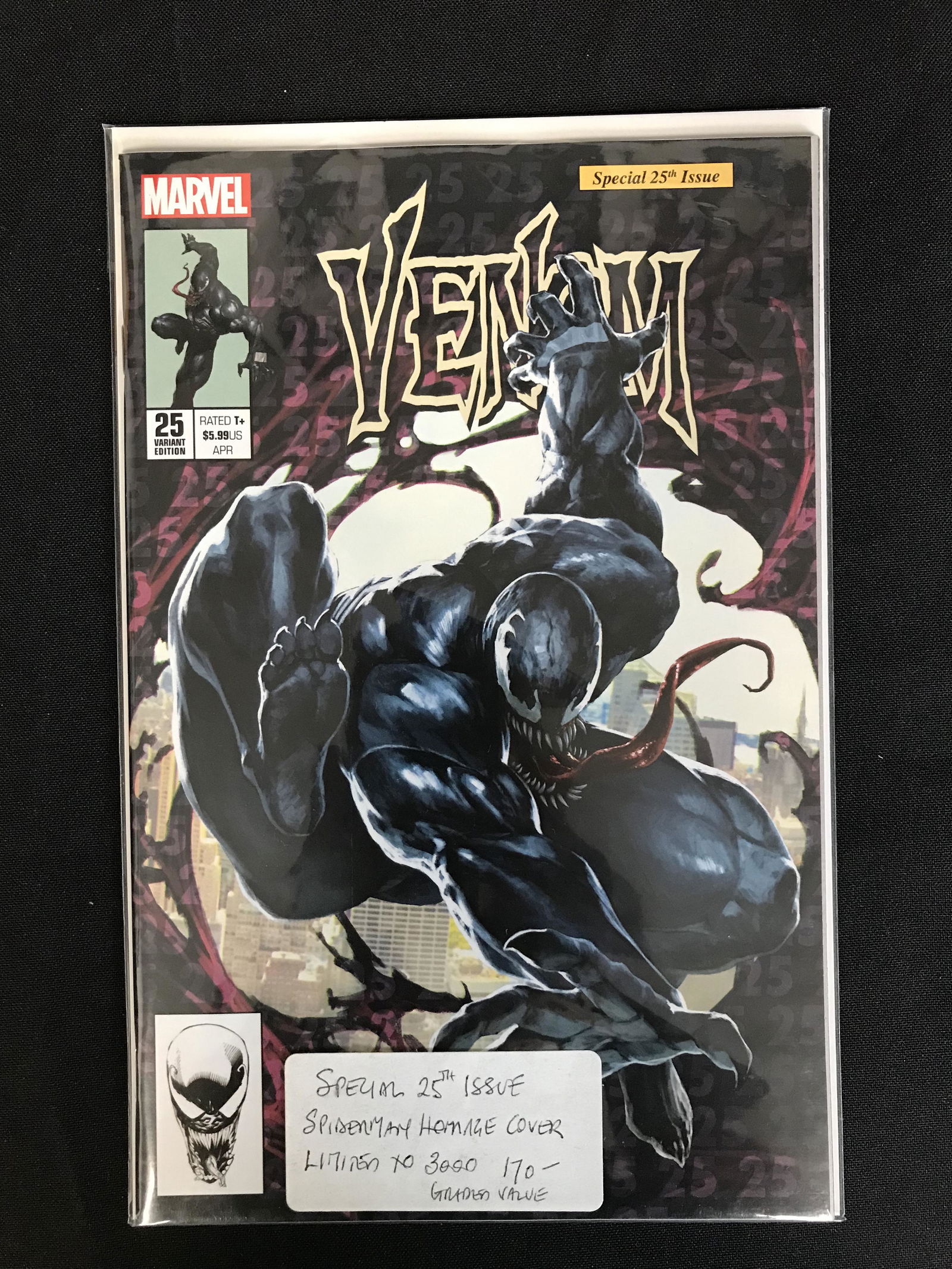 MARVEL COMICS VENOM N0. 25 ( SPIDER-MAN HOMAGE COVER (1 of 1)