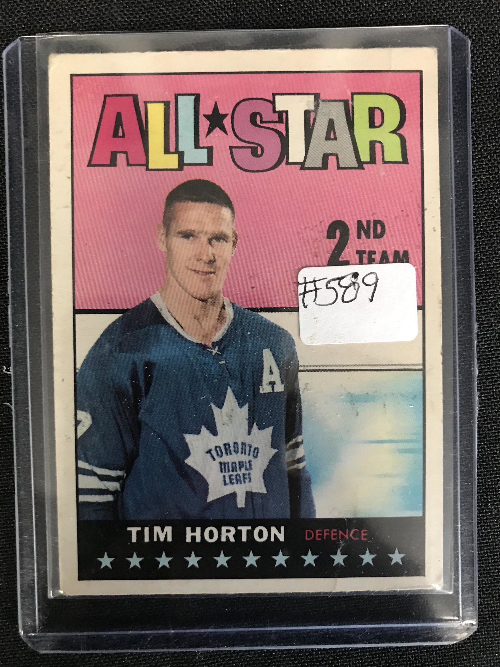 1967-68 TOPPS #127 TIM HORTON: 1967-68 TOPPS #127 TIM HORTON
