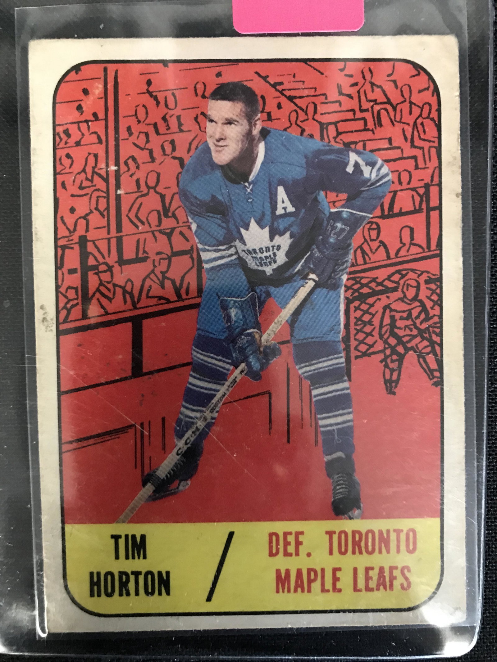 1967-68 TOPPS #16 TIM HORTON: 1967-68 TOPPS #16 TIM HORTON