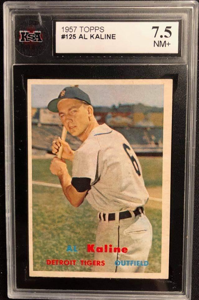 1957 TOPPS #125 AL KALINE (KSA 7.5) (1 of 2)