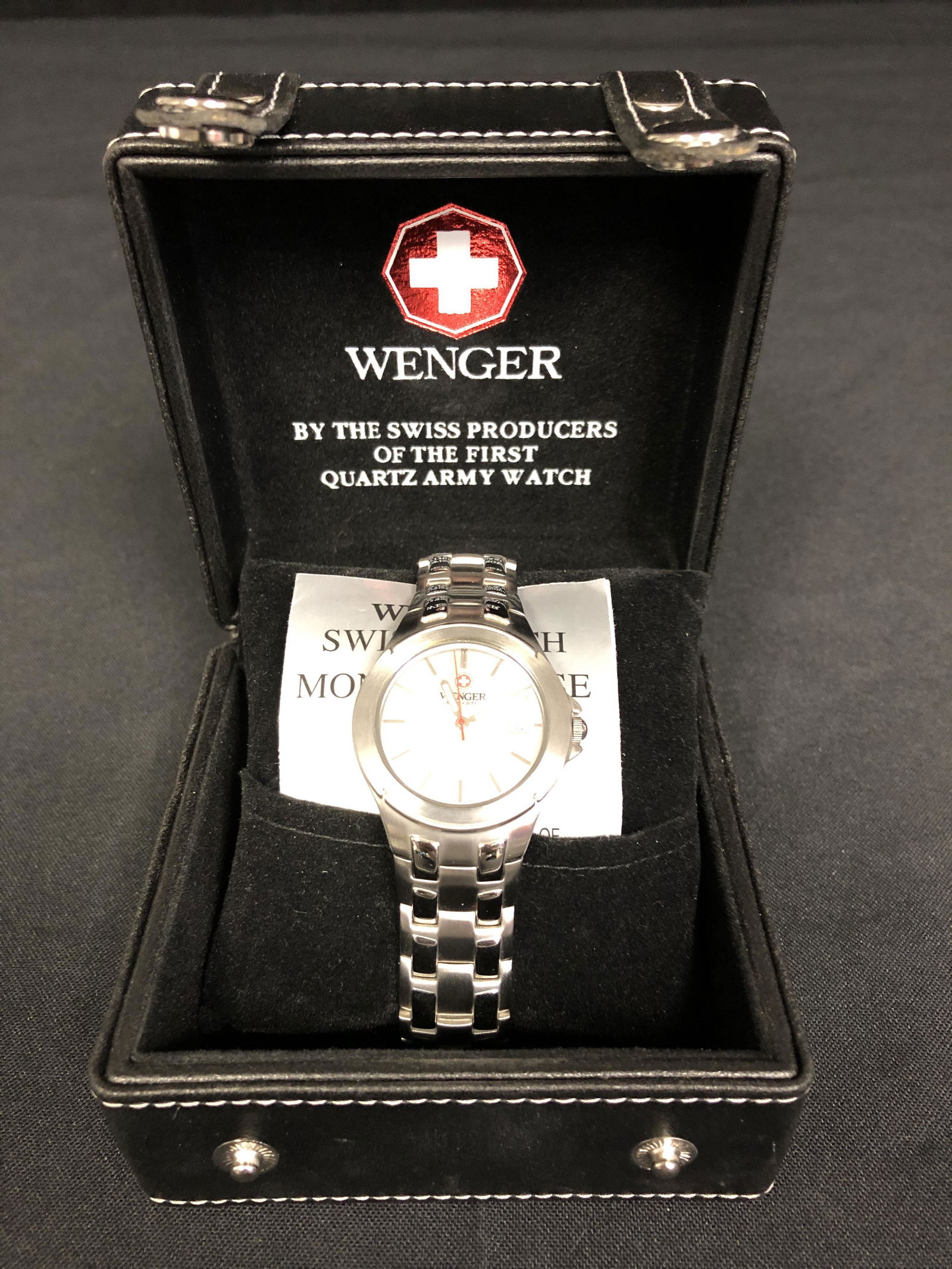 WENGER MEN'S SWISS WATCH w/ BOX & PAPERS (Working): WENGER MEN'S SWISS WATCH w/ BOX & PAPERS (Working)
