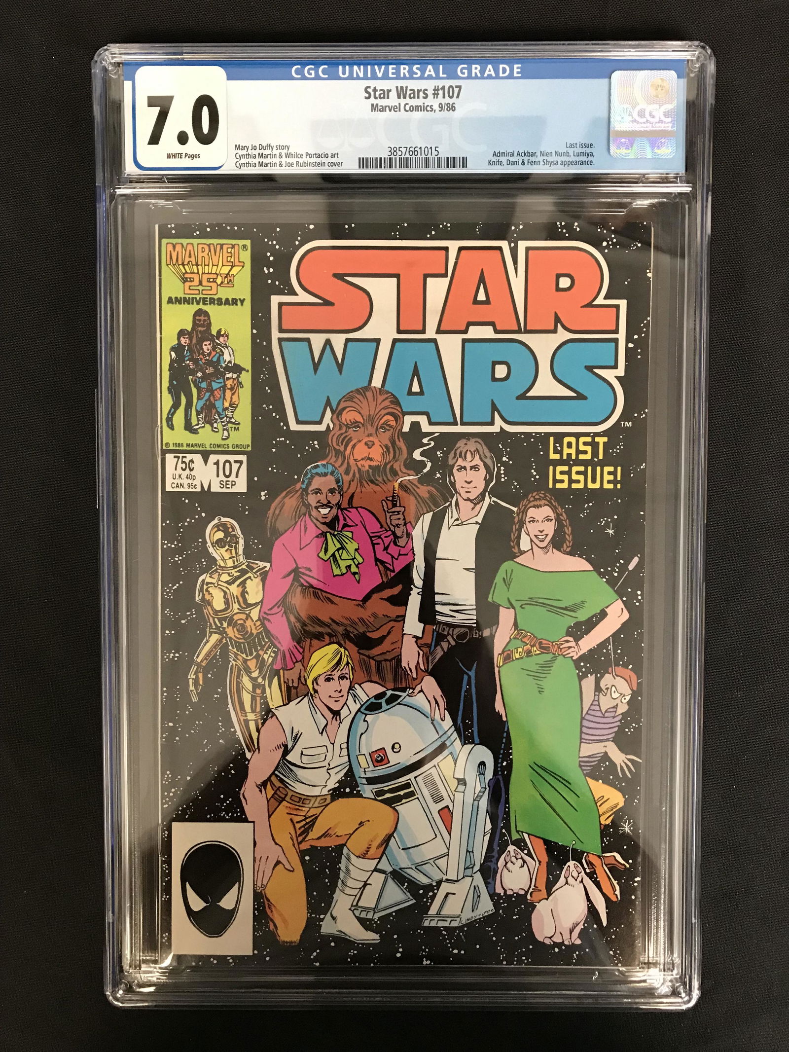 MARVEL COMICS SAR WARS NO. 107 (LAST ISSUE) CGC 7.0 (1 of 1)