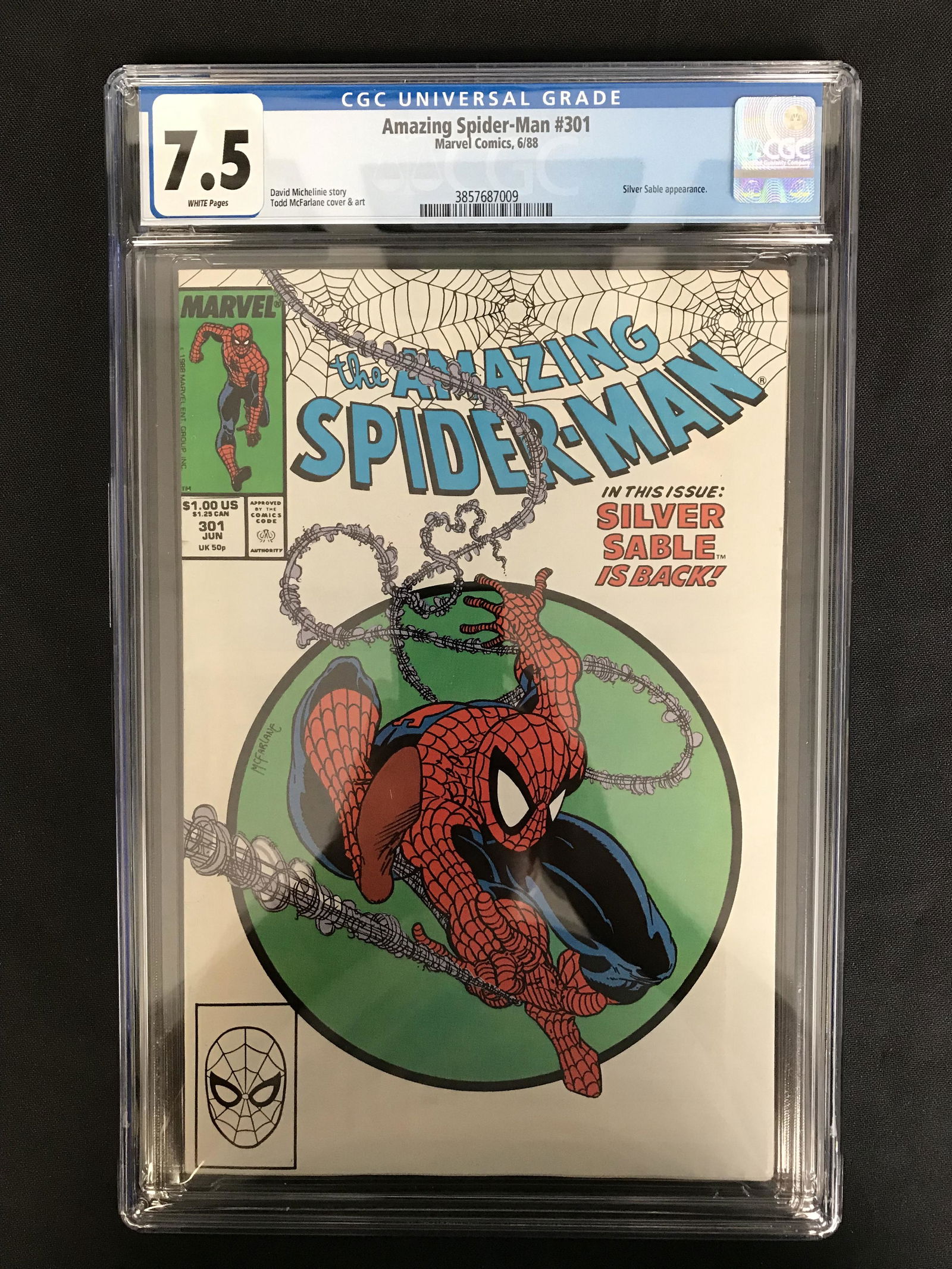 MARVEL COMICS AMAZING SPIDER-MAN 301 ( CGC 7.5) (1 of 1)