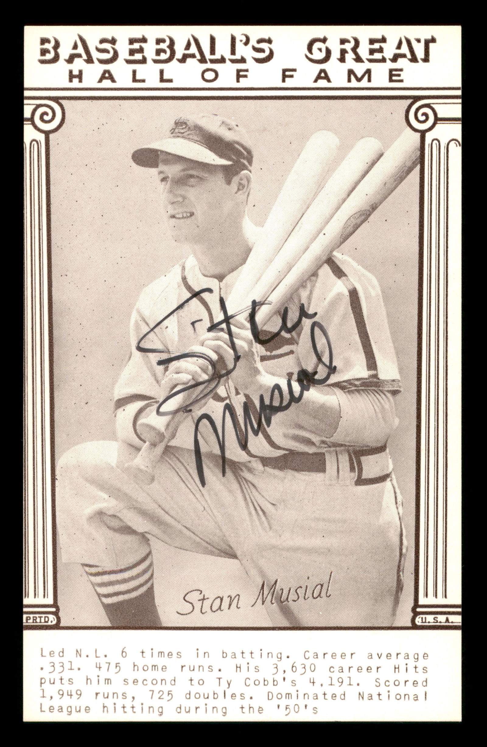 Stan Musial Autographed 1977 Baseball's Great Exhibit (1 of 2)