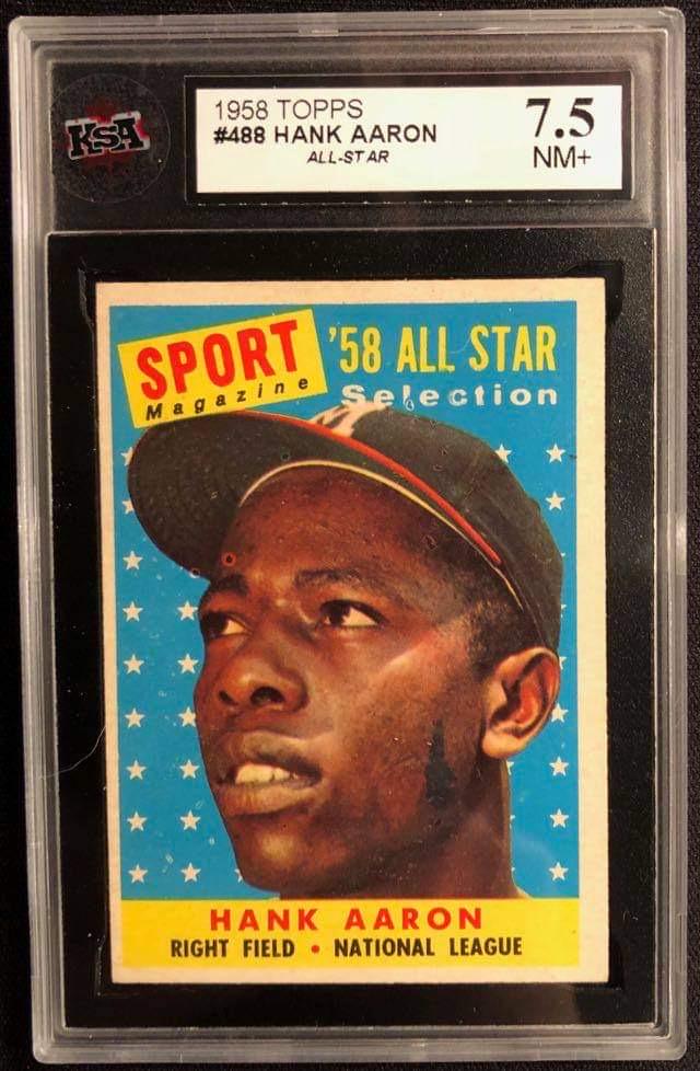 1958 TOPPS #488 HANK AARON ALL-STAR (KSA 7.5) (1 of 2)