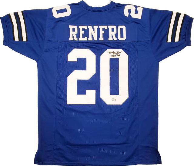 Dallas Cowboys Mel Renfro Autographed Blue Jersey "HOF (1 of 3)