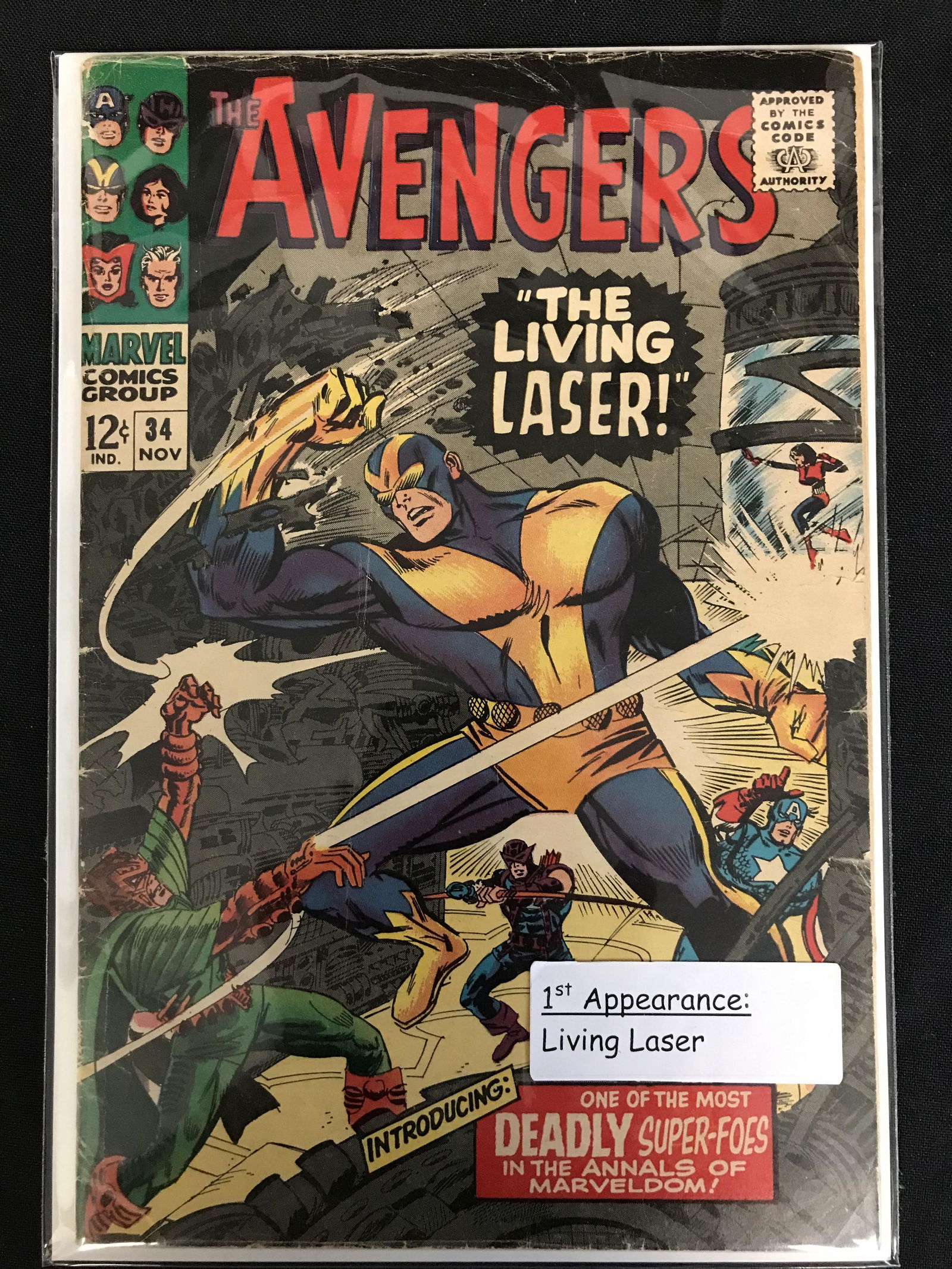 THE AVENGERS #34 (MARVEL COMICS) 1st App. LIVING LASER (1 of 1)