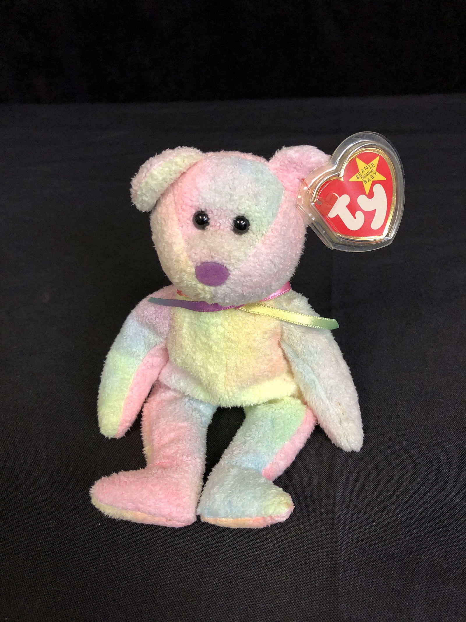 TY Beanie Buddy - GROOVY the Ty-Dyed Bear New w/ Tags (1 of 4)