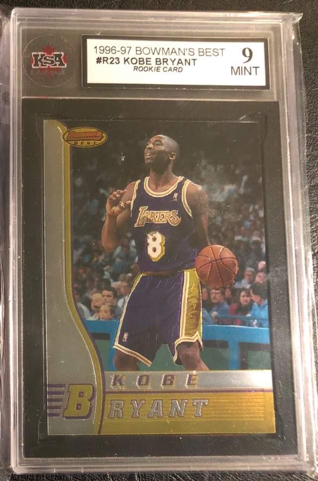 1996-97 BOWMAN'S BEST #R23 KOBE BRYANT RC (KSA 9) (1 of 2)