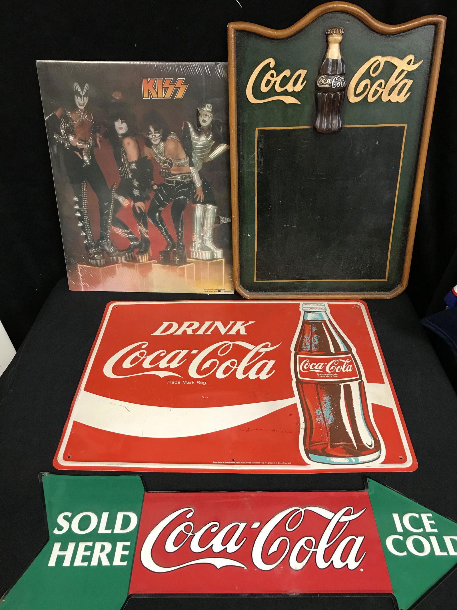 VINTAGE COCA COLA SIGNS LOT ( 1970'S) (1 of 1)