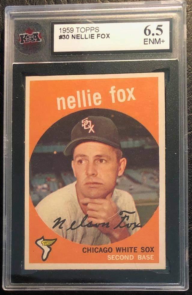 1959 TOPPS #30 NELLIE FOX (KSA 6.5) (1 of 2)