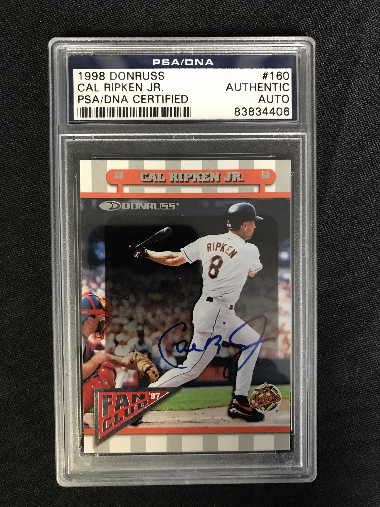 1998 DONRUSS #160 CAL RIPKEN JR. AUTHENTIC AUTO (1 of 1)
