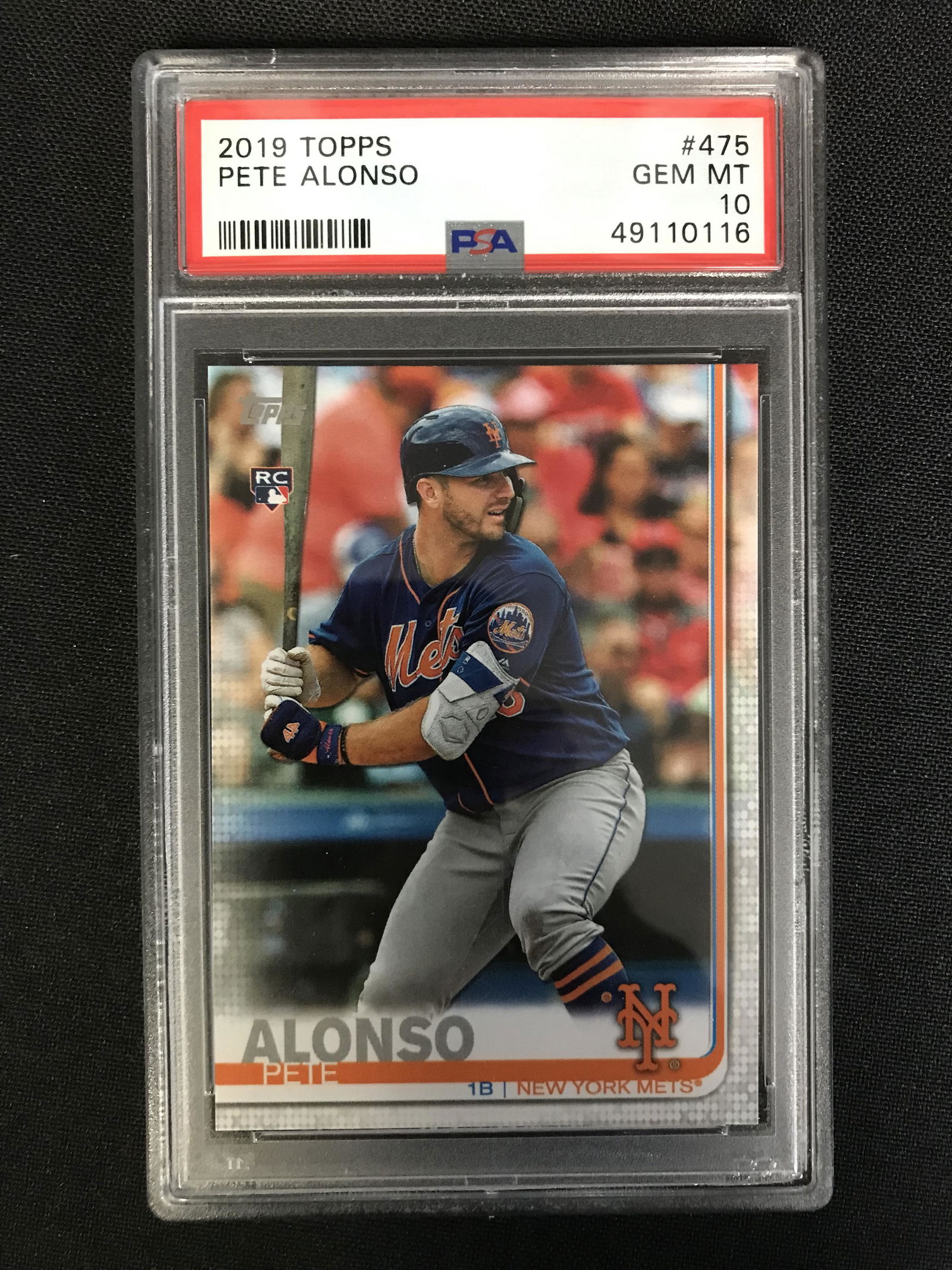 2019 TOPPS #475 PETE ALONSO (PSA GEM MINT 10) (1 of 1)