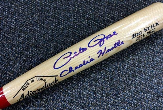 PETE ROSE SIGNED BIG STICK BASEBALL BAT "CHARLIE (1 of 4)