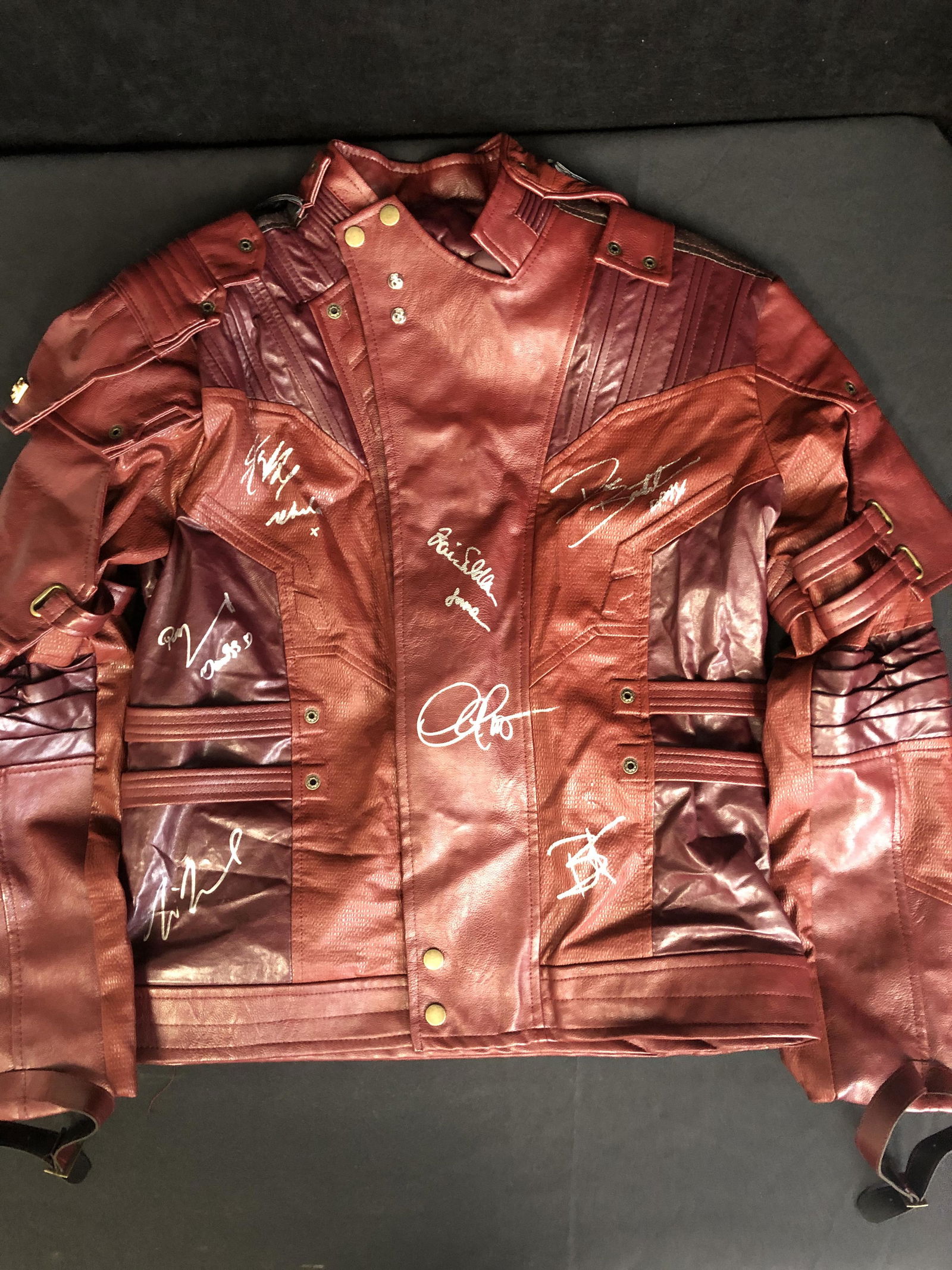 GUARDIANS OF THE GALAXY MULTI-SIGNED JACKET (RA COA) (1 of 4)