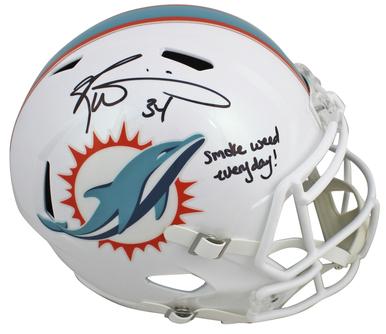 Ricky Williams "Smoke Weed Everyday" Signed F/S HELMET (1 of 4)