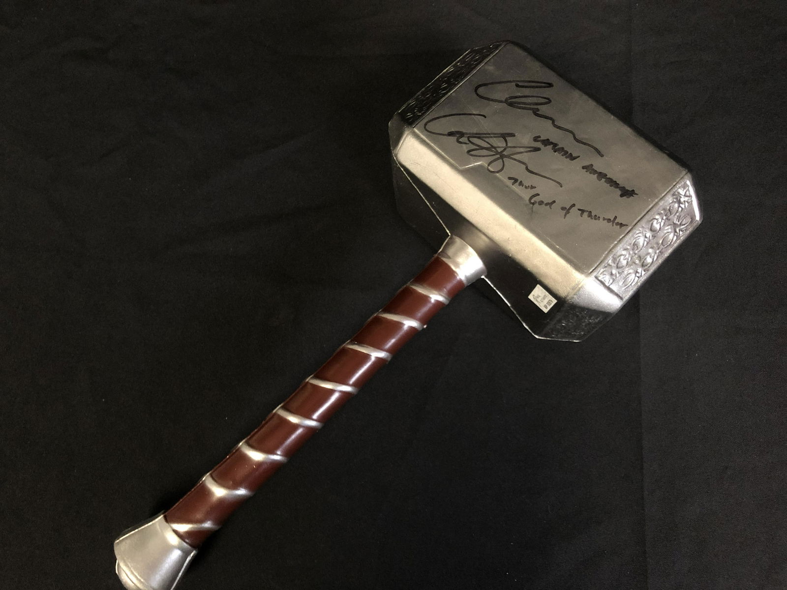 Thor Hammer signed by Captain America: Chris Evans and (1 of 3)