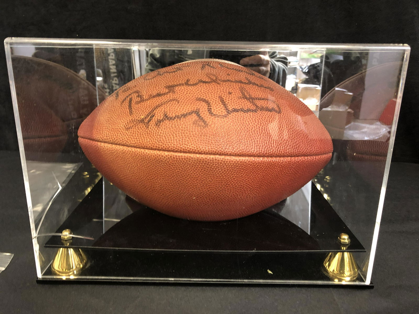 JOHNNY UNITAS SIGNED FOOTBALL w/TO ART RHODE, BEST WISH (1 of 3)
