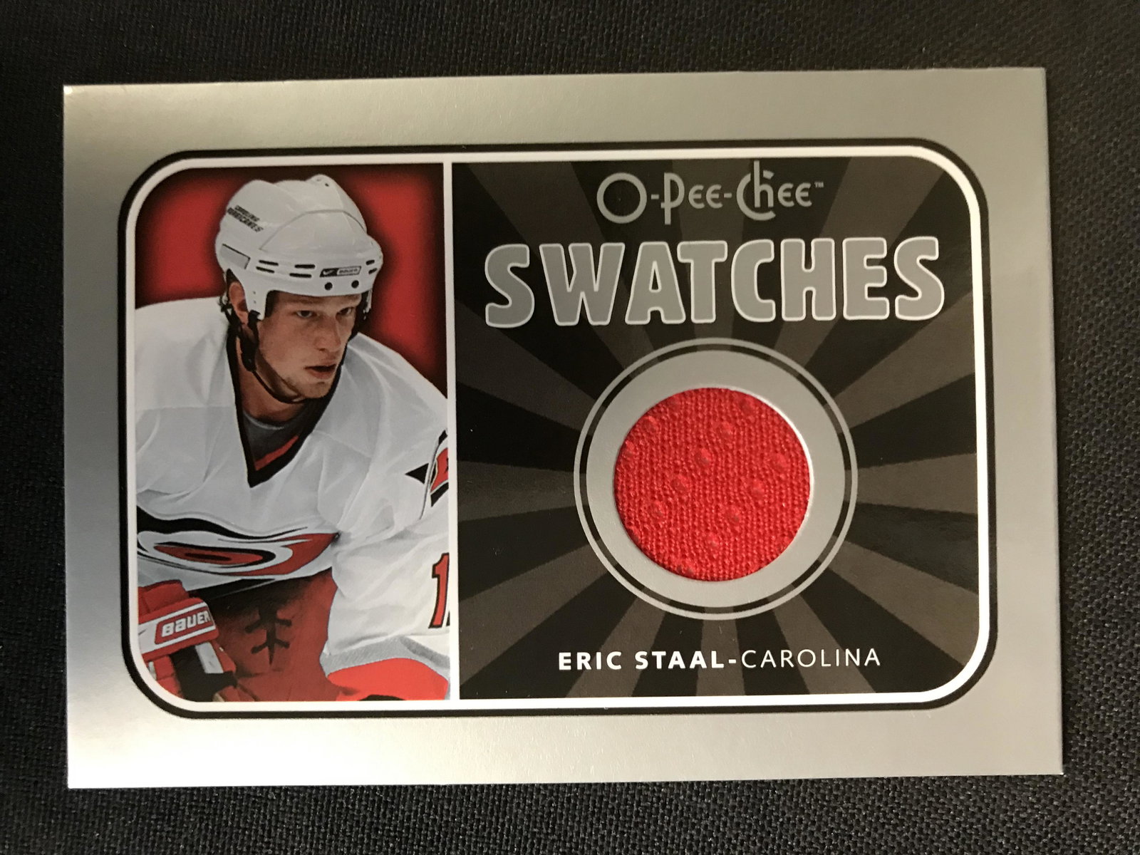 2006-07 O-Pee-Chee Swatches #SES Eric Staal: 2006-07 O-Pee-Chee Swatches #SES Eric Staal