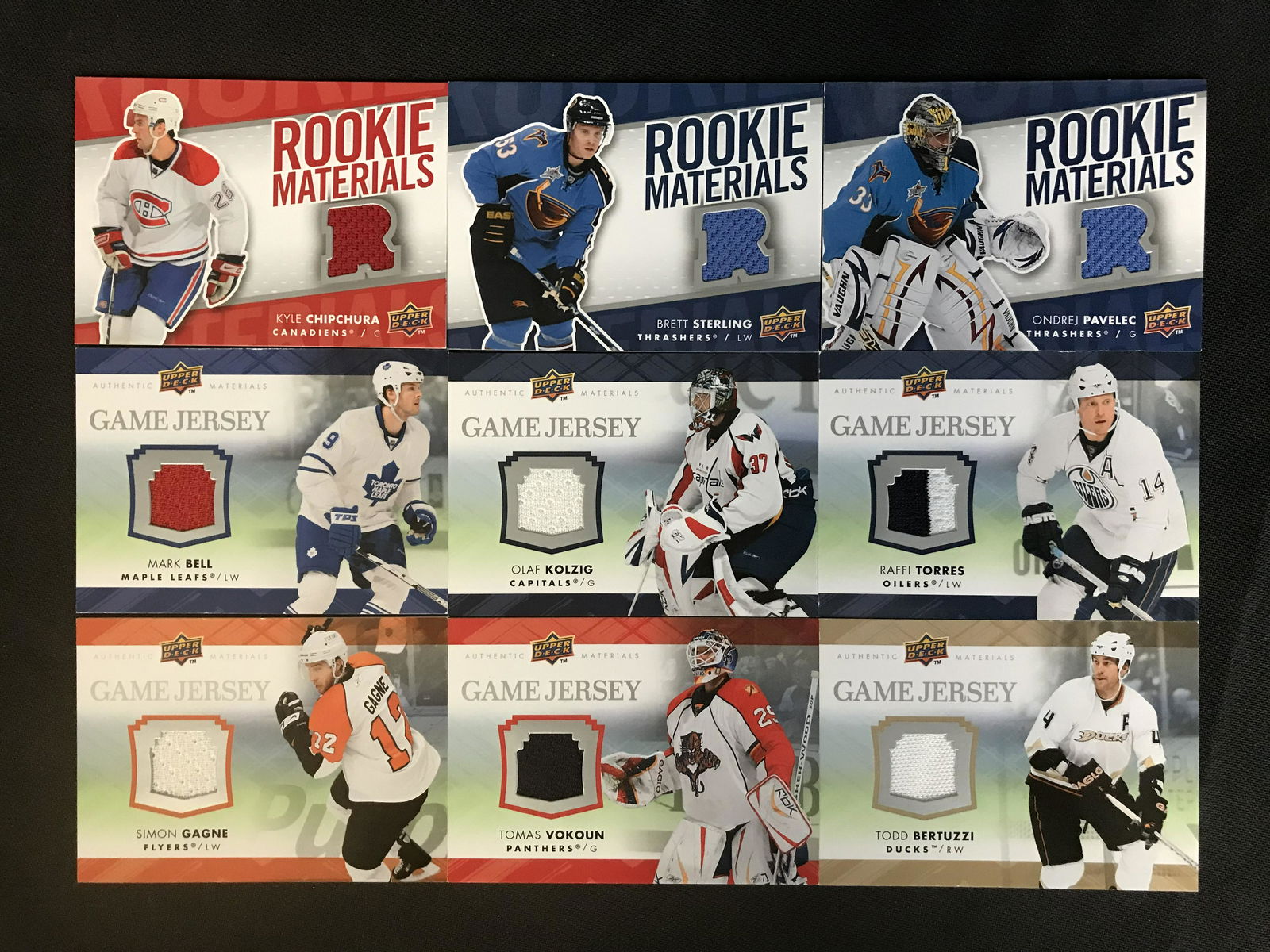 UPPER DECK GAME JERSEY/ ROOKIE MATERIALS HOCKEY CARD (1 of 1)