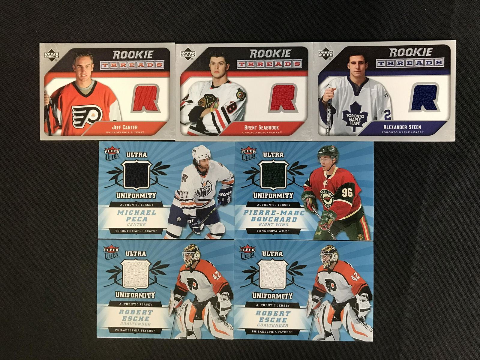 UD ROOKIE THREADS/ FLEER ULTRA UNIFORMITY HOCKEY CARD (1 of 1)