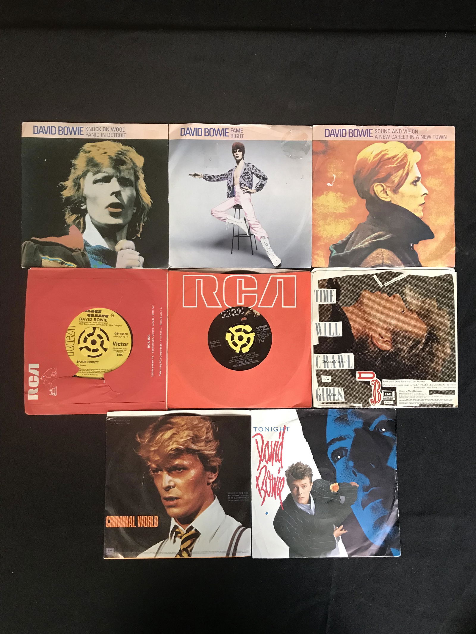 DAVID BOWIE VINYL RECORD LOT (45s) (1 of 1)
