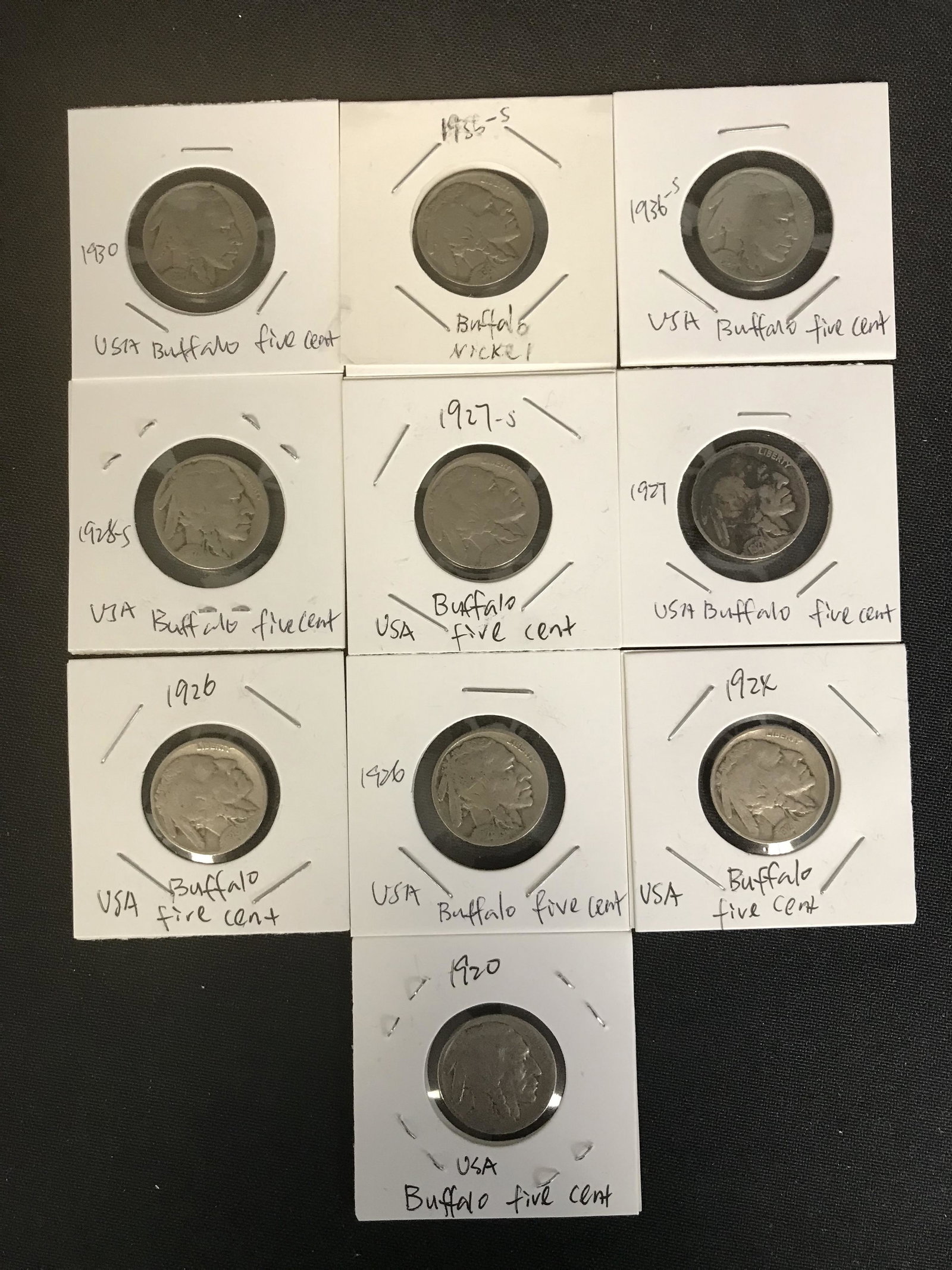1920-30s USA BUFFALO NICKELS LOT: 1920-30s USA BUFFALO NICKELS LOT